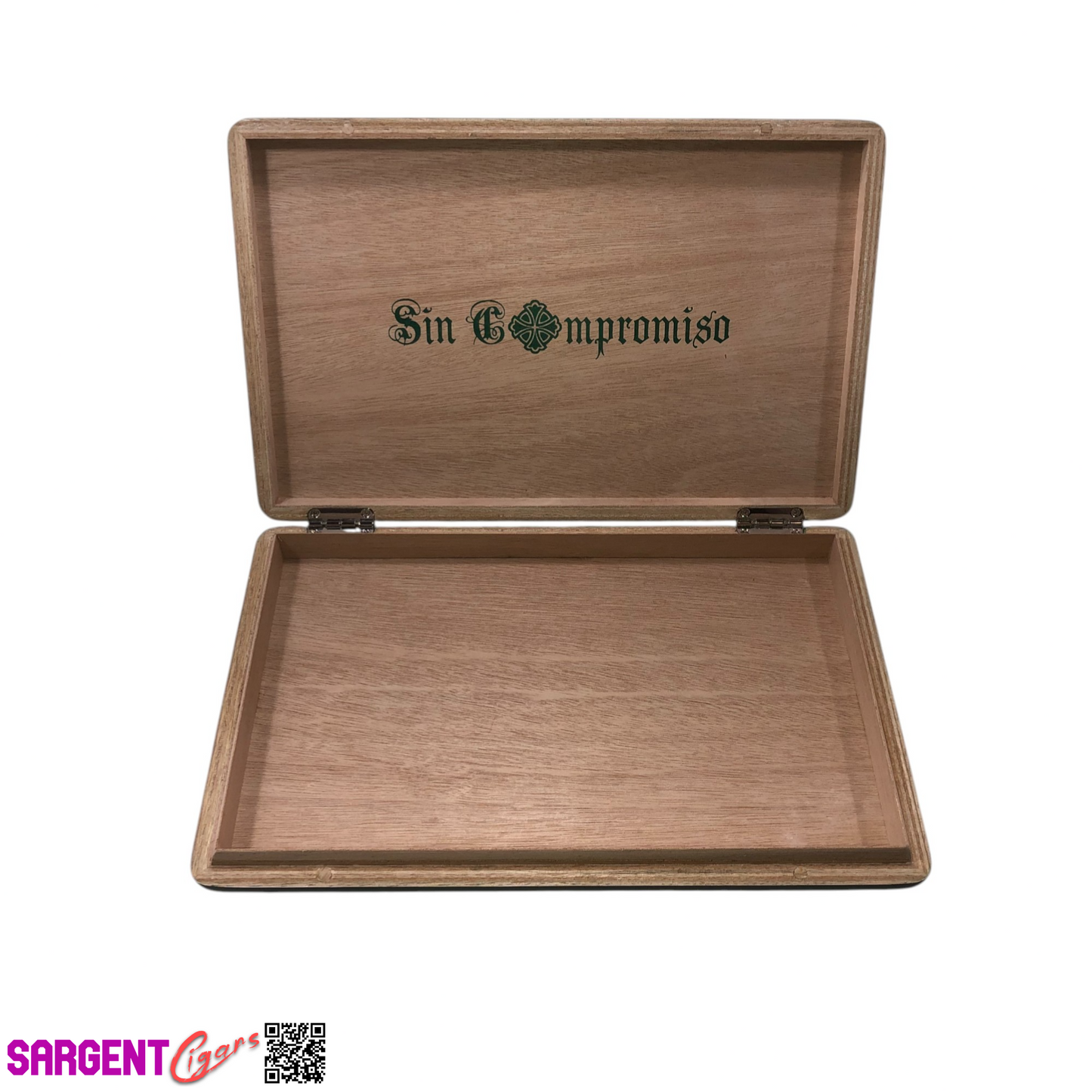 Sin Compromiso No7 Empty Wooden Cigar Box 12.5x8.25x1.25