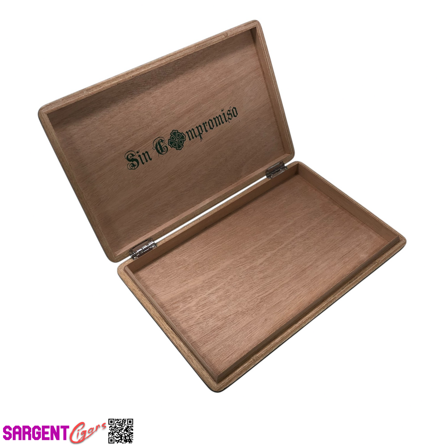 Sin Compromiso No7 Empty Wooden Cigar Box 12.5x8.25x1.25