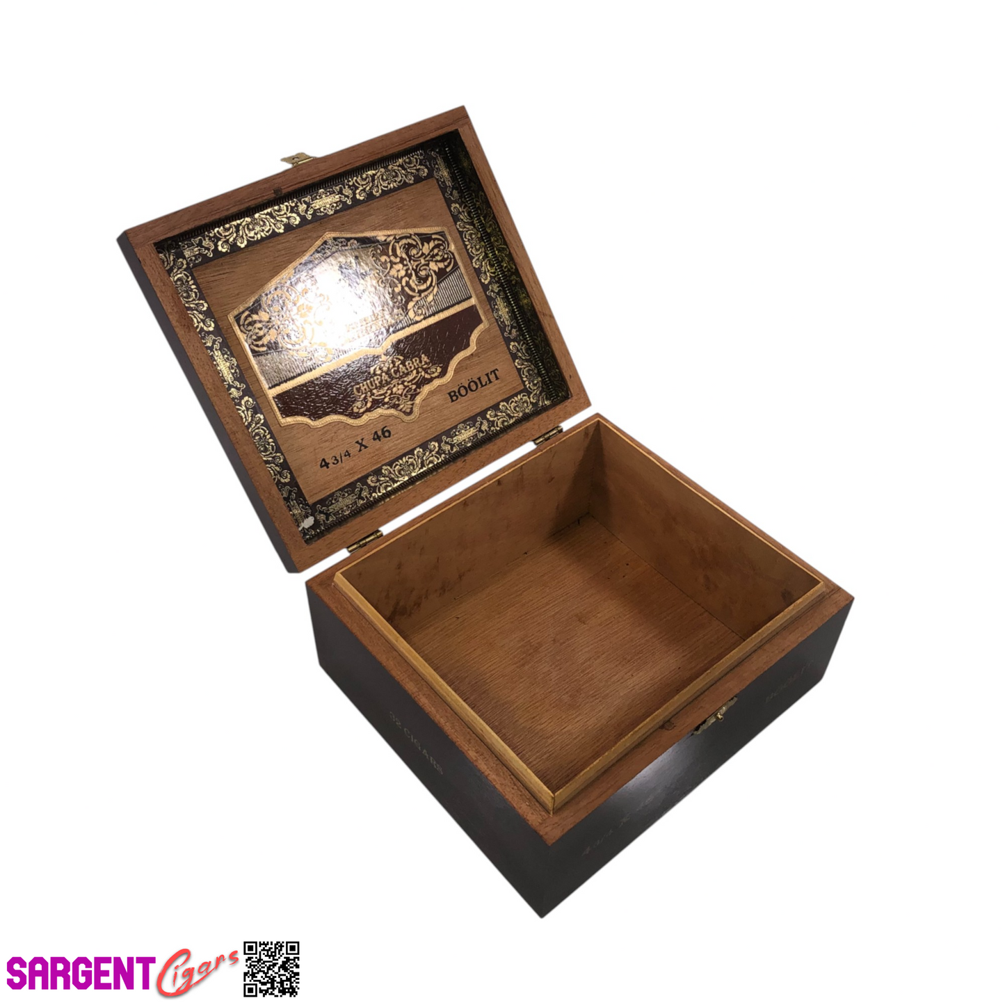 Esteban Carreras Boolit Empty Wooden Cigar Box 7.25x6.5x3.5