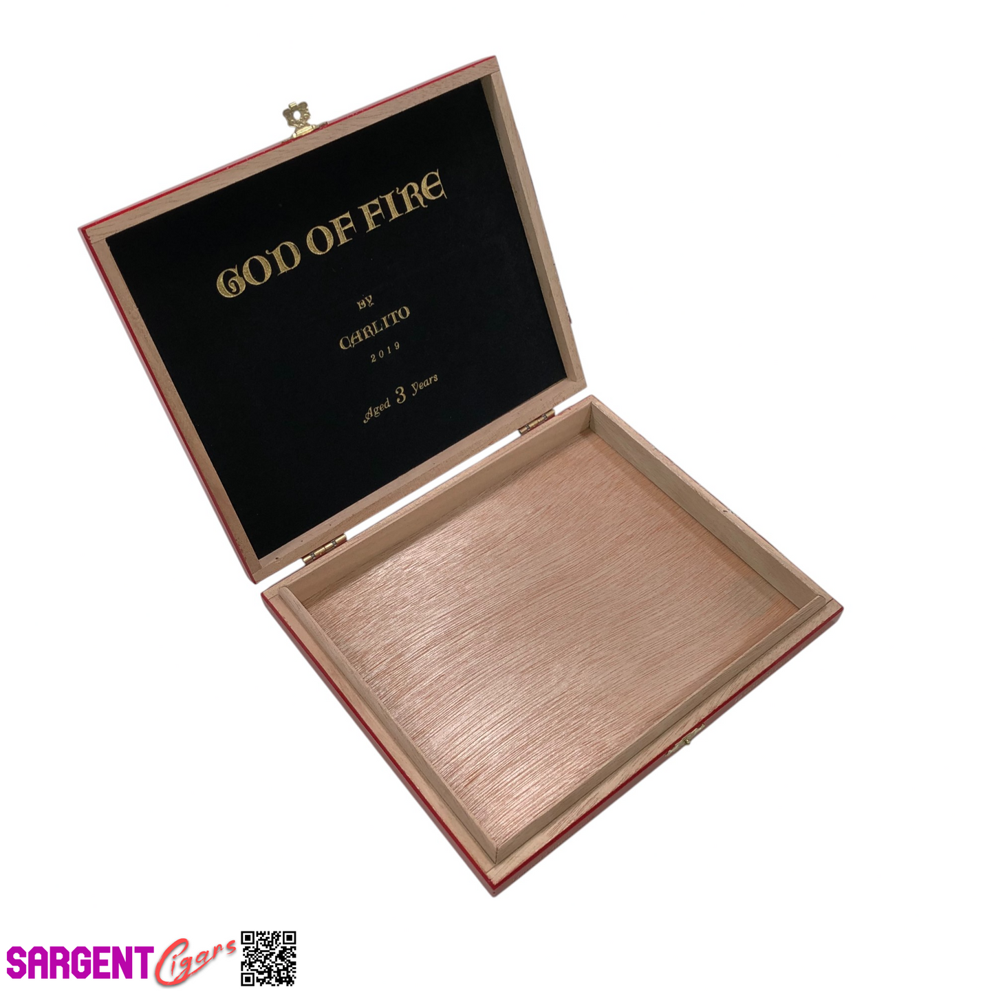 Arturo Fuente God Of Fire Piramide Empty Wooden Cigar Box 8.75x7.25x1.25