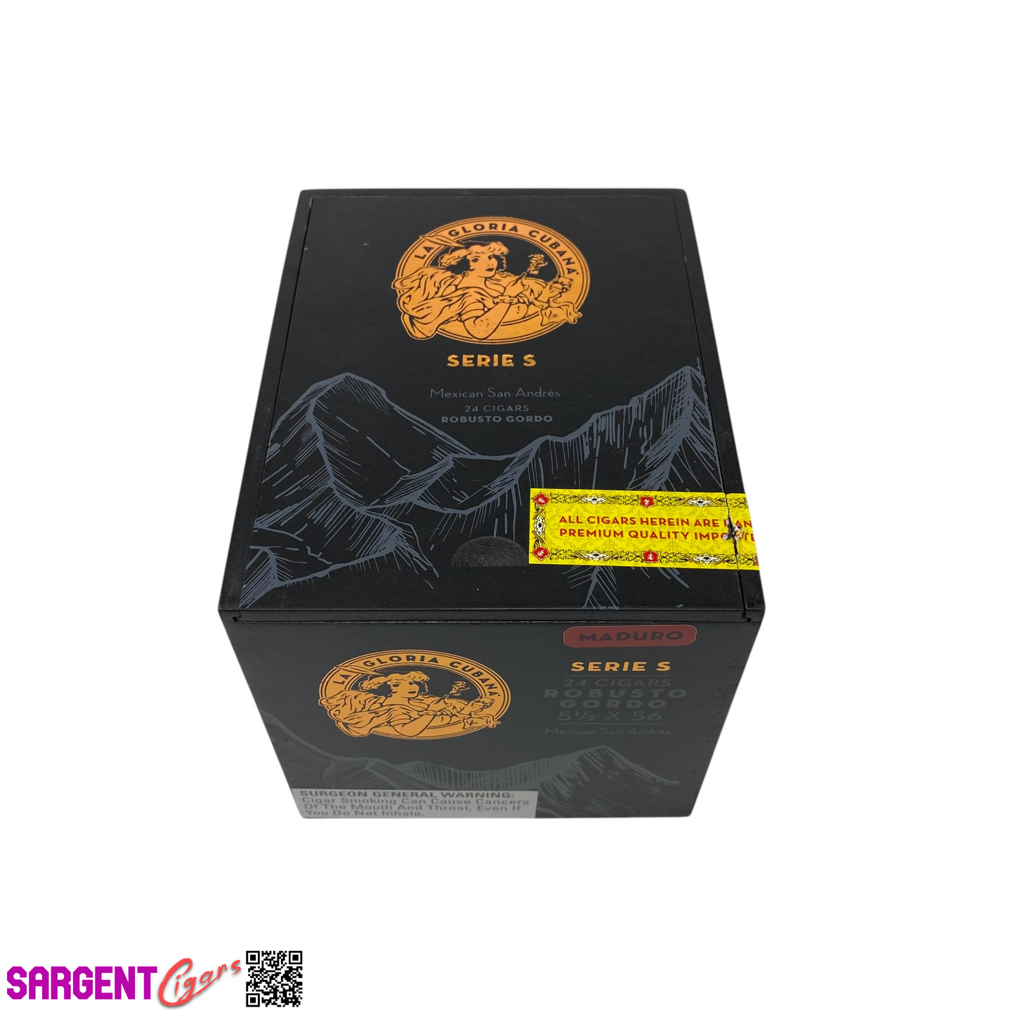 La Gloria Serie S Robusto Gordo Empty Wooden Cigar Box 5x6.25x5