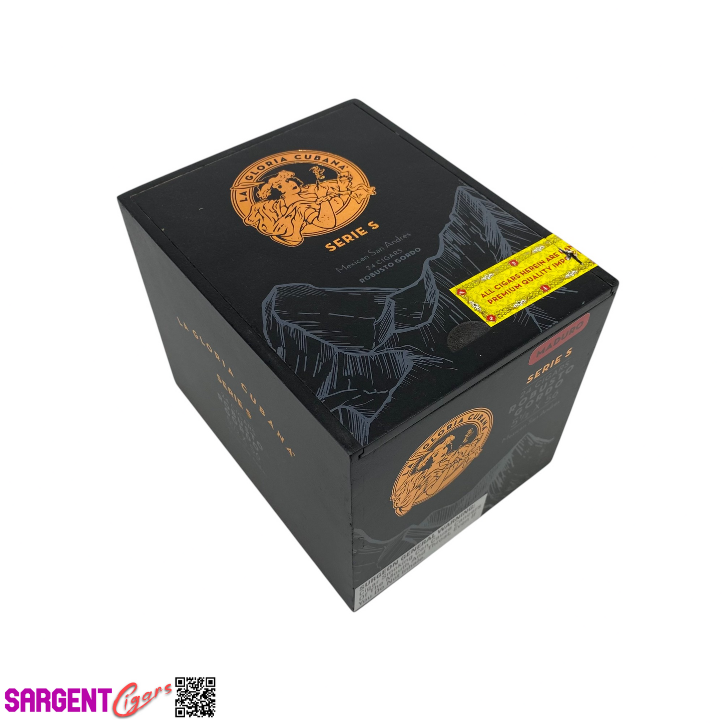 La Gloria Serie S Robusto Gordo Empty Wooden Cigar Box 5x6.25x5