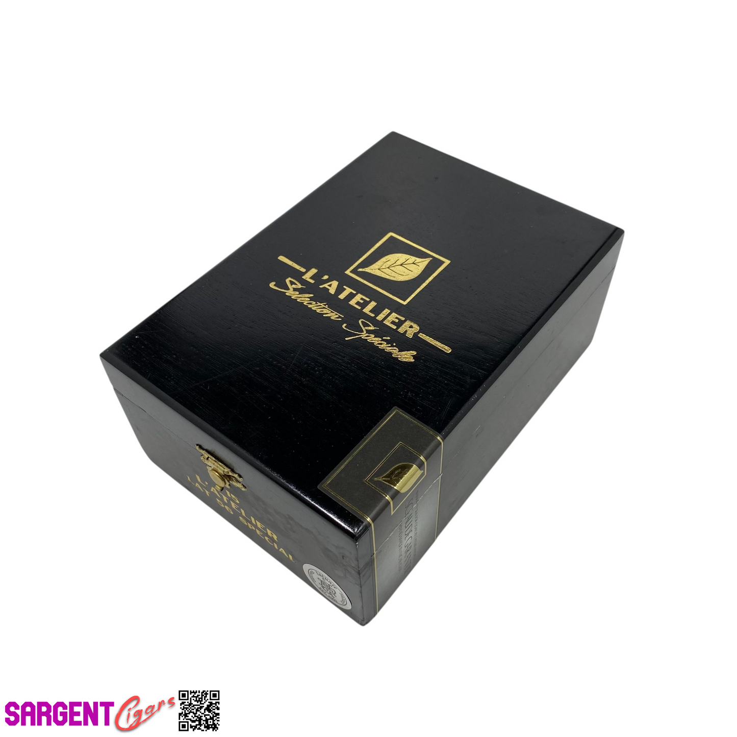 L'Atelier Lat56 Empty Wooden Cigar Box 5.25x7.75x3