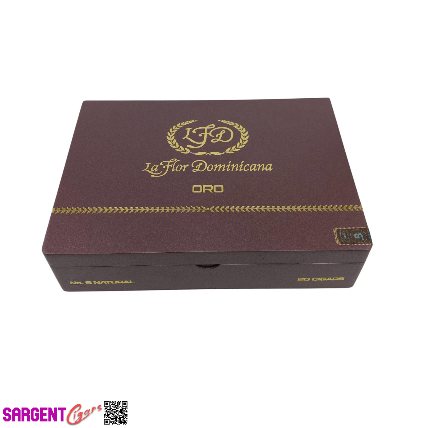 LFD Oro No6 Empty Wooden Cigar Box 9x6.75x2