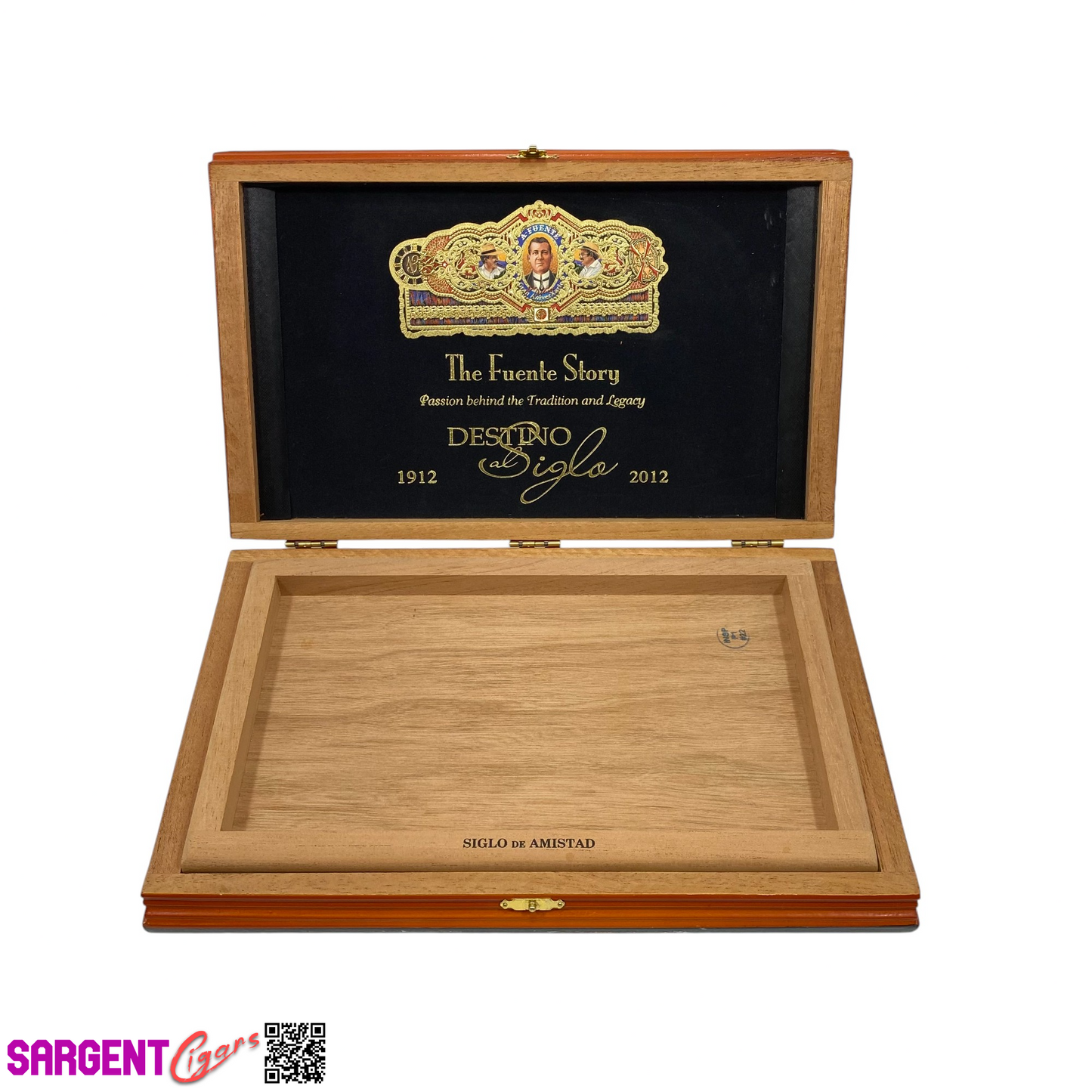 Arturo Fuente Destino Al Siglo Amistad Opus X Empty Wooden Cigar Box 7x12x1.5