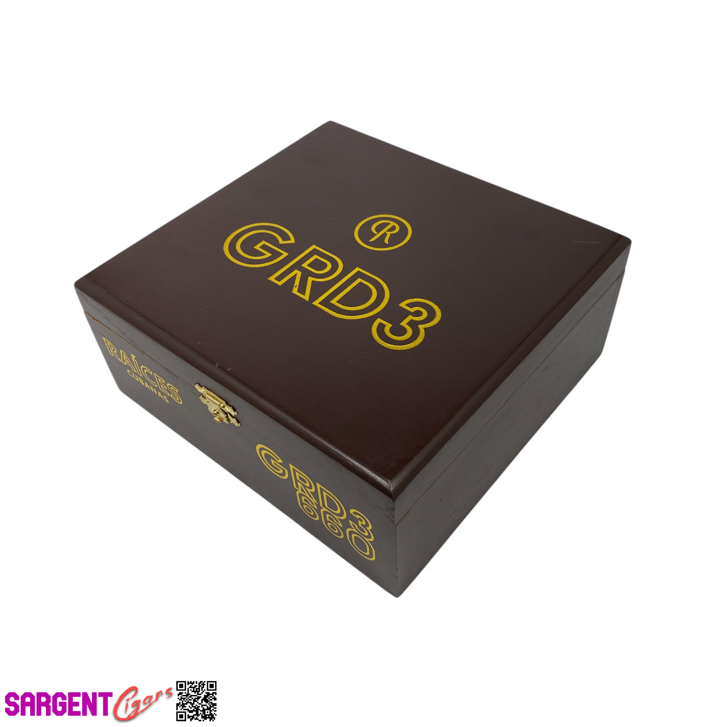 Raices GRD3 660 Empty Wooden Cigar Box 7.5x7x3