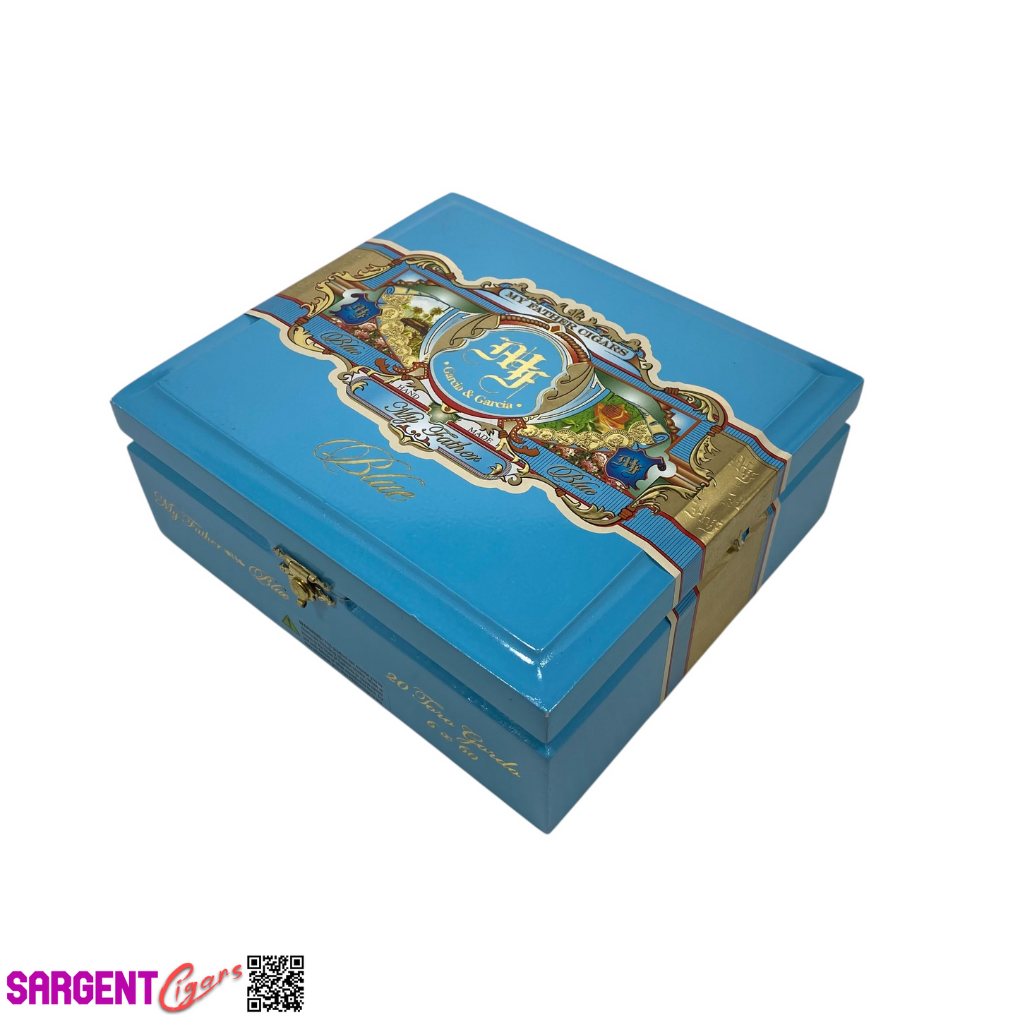 My Father Cigars Blue Toro Gordo Empty Wooden Cigar Box 7.75x7x3