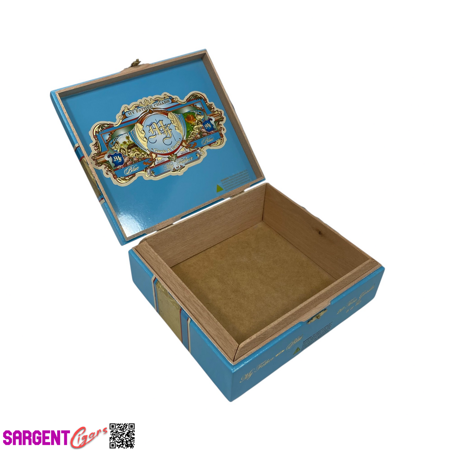 My Father Cigars Blue Toro Gordo Empty Wooden Cigar Box 7.75x7x3