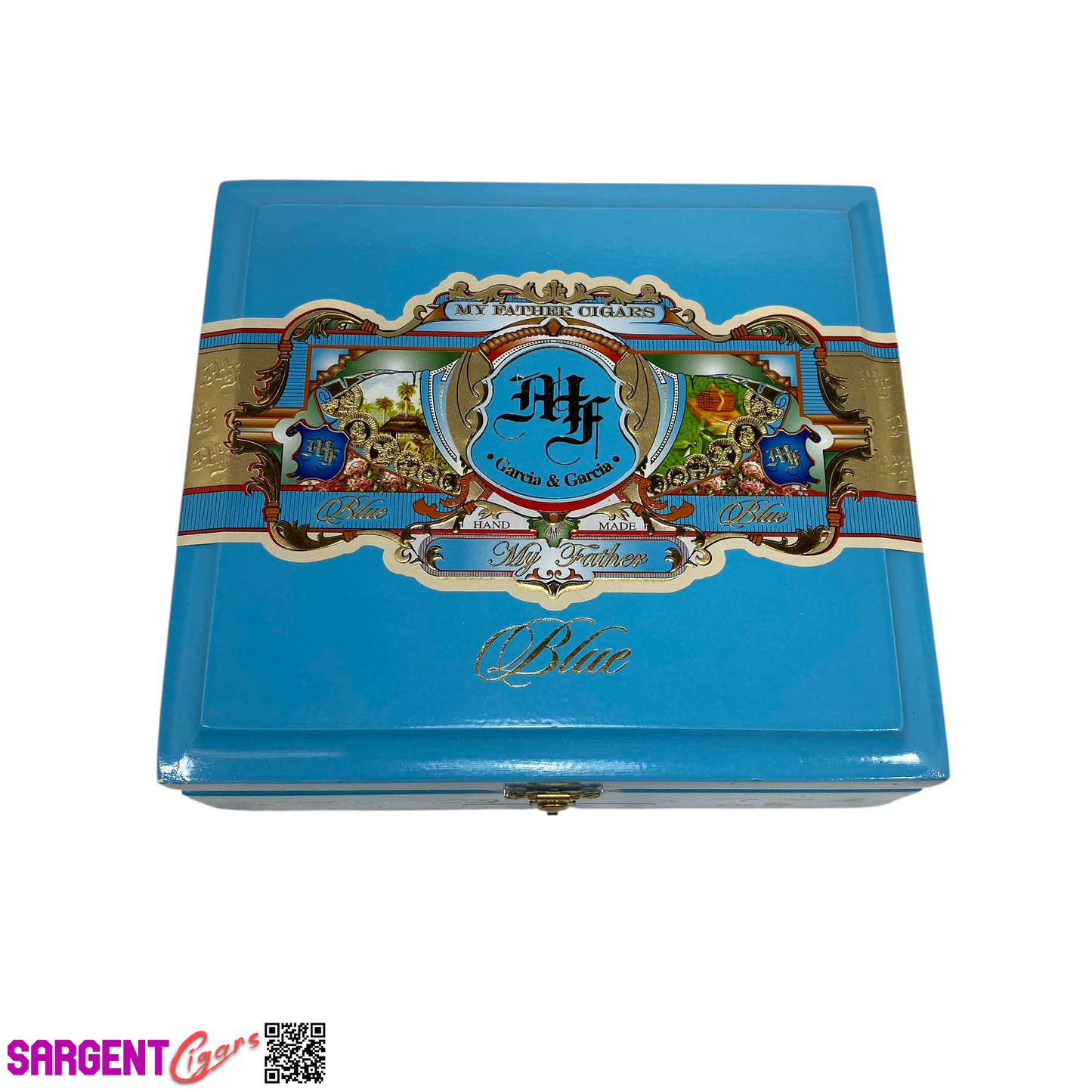 My Father Cigars Blue Toro Gordo Empty Wooden Cigar Box 7.75x7x3