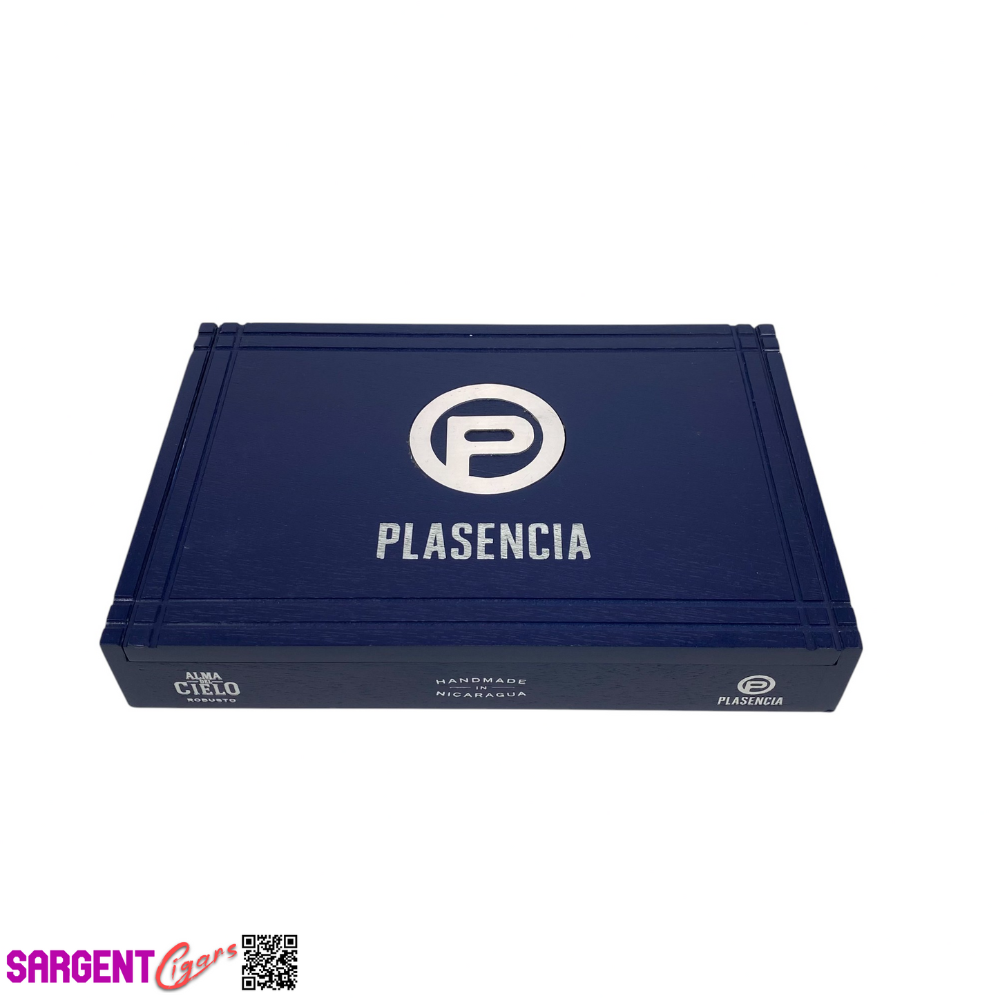 Plasencia Alma Cielo Celeste Empty Wooden Cigar Box 9.5x6.25x1.5