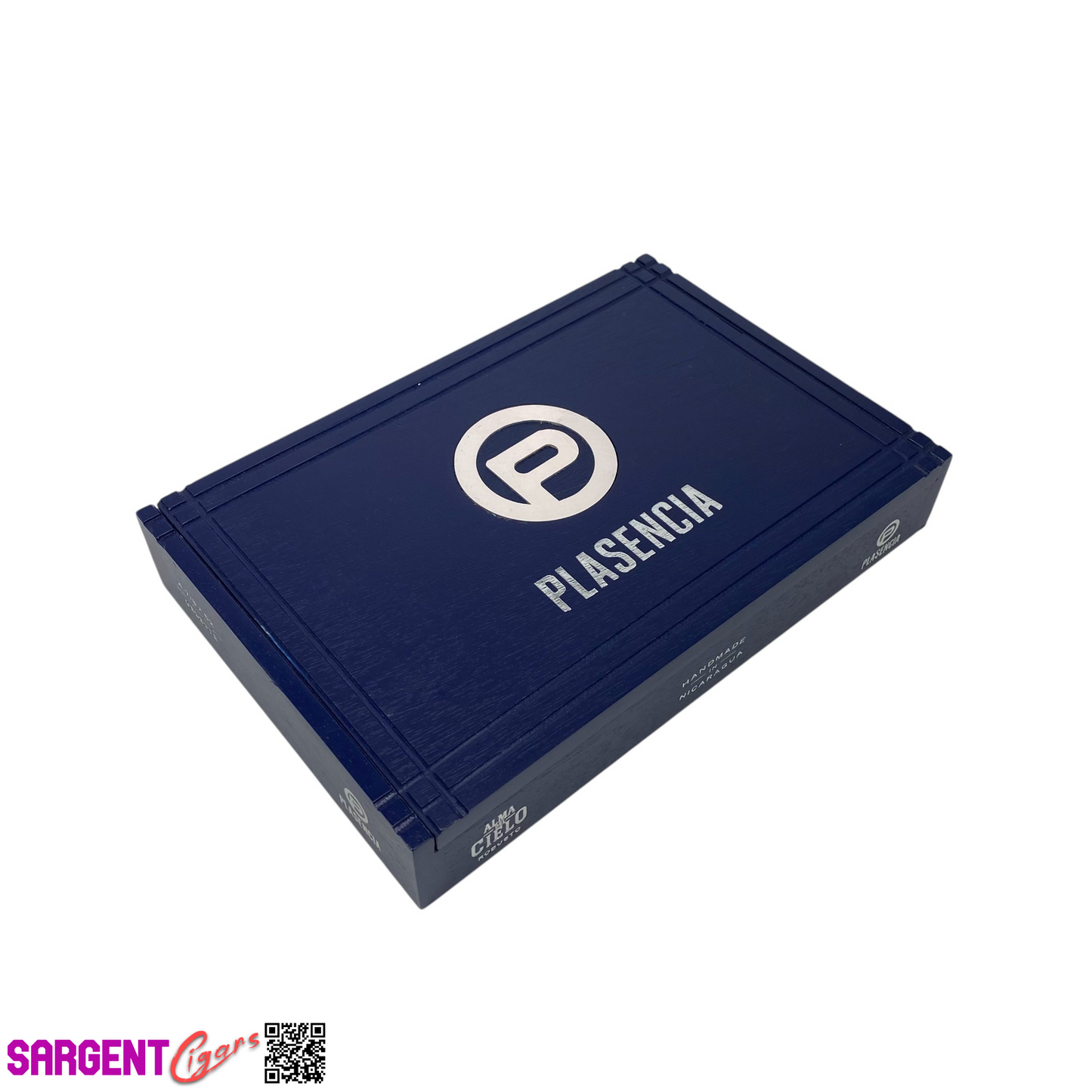 Plasencia Alma Cielo Celeste Empty Wooden Cigar Box 9.5x6.25x1.5