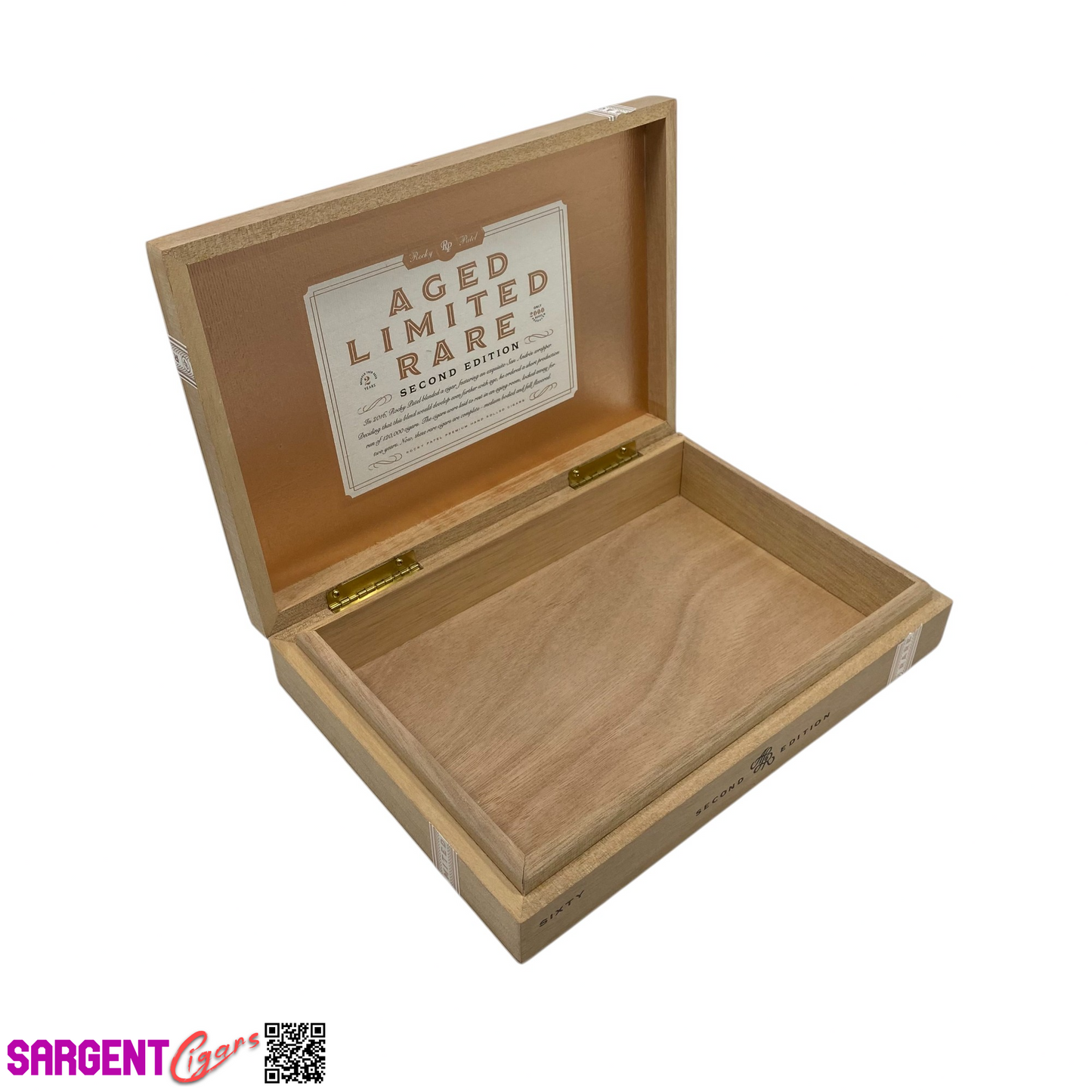 Rocky Patel Aged Limited Rare Sixty Empty Wooden Cigar Box 10.75x7.5x2