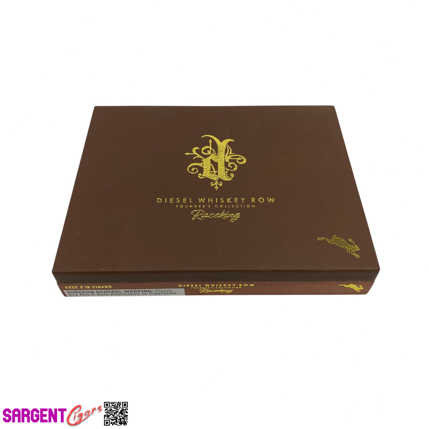 Diesel Raceking Empty Wooden Cigar Box 8.75x7x1.5