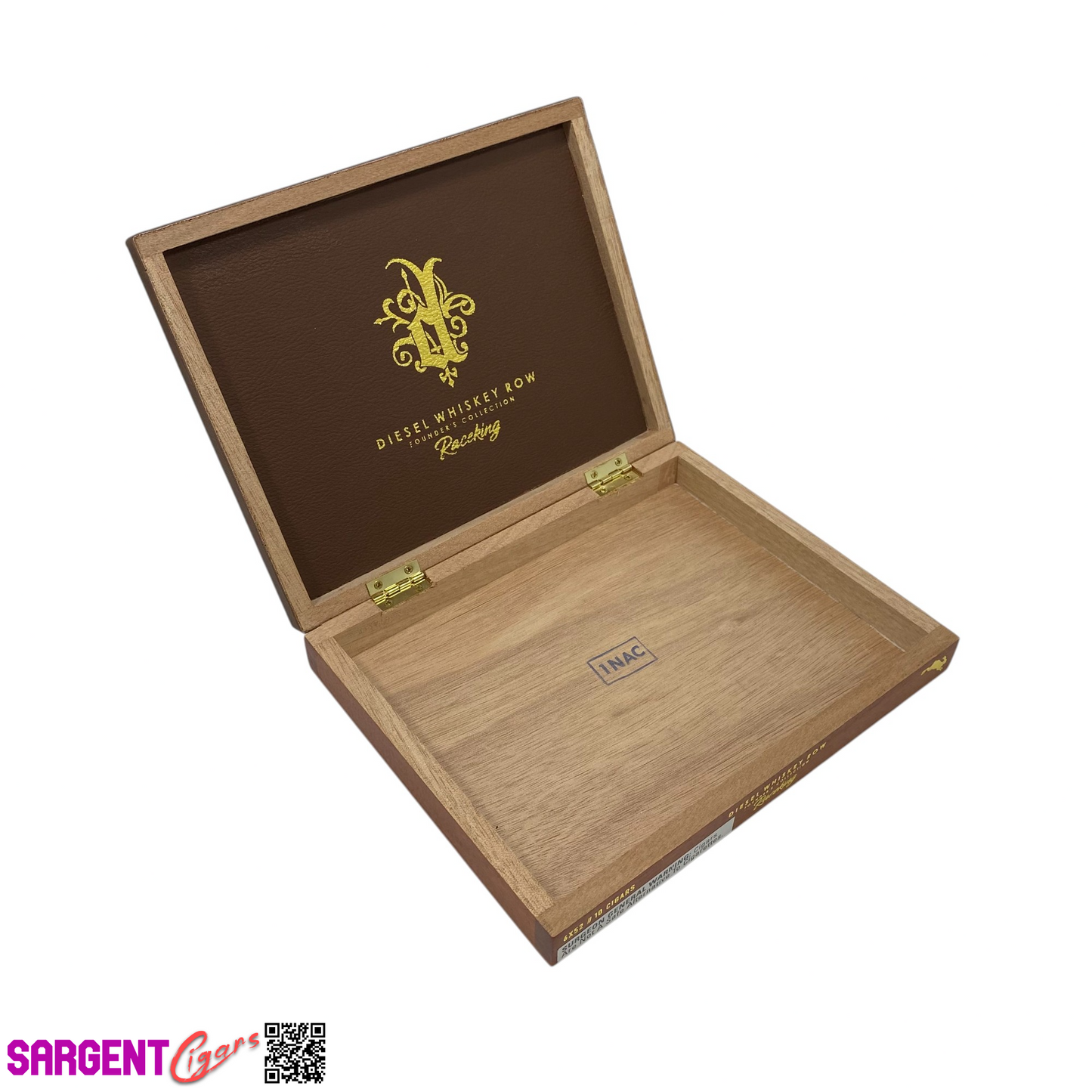 Diesel Raceking Empty Wooden Cigar Box 8.75x7x1.5