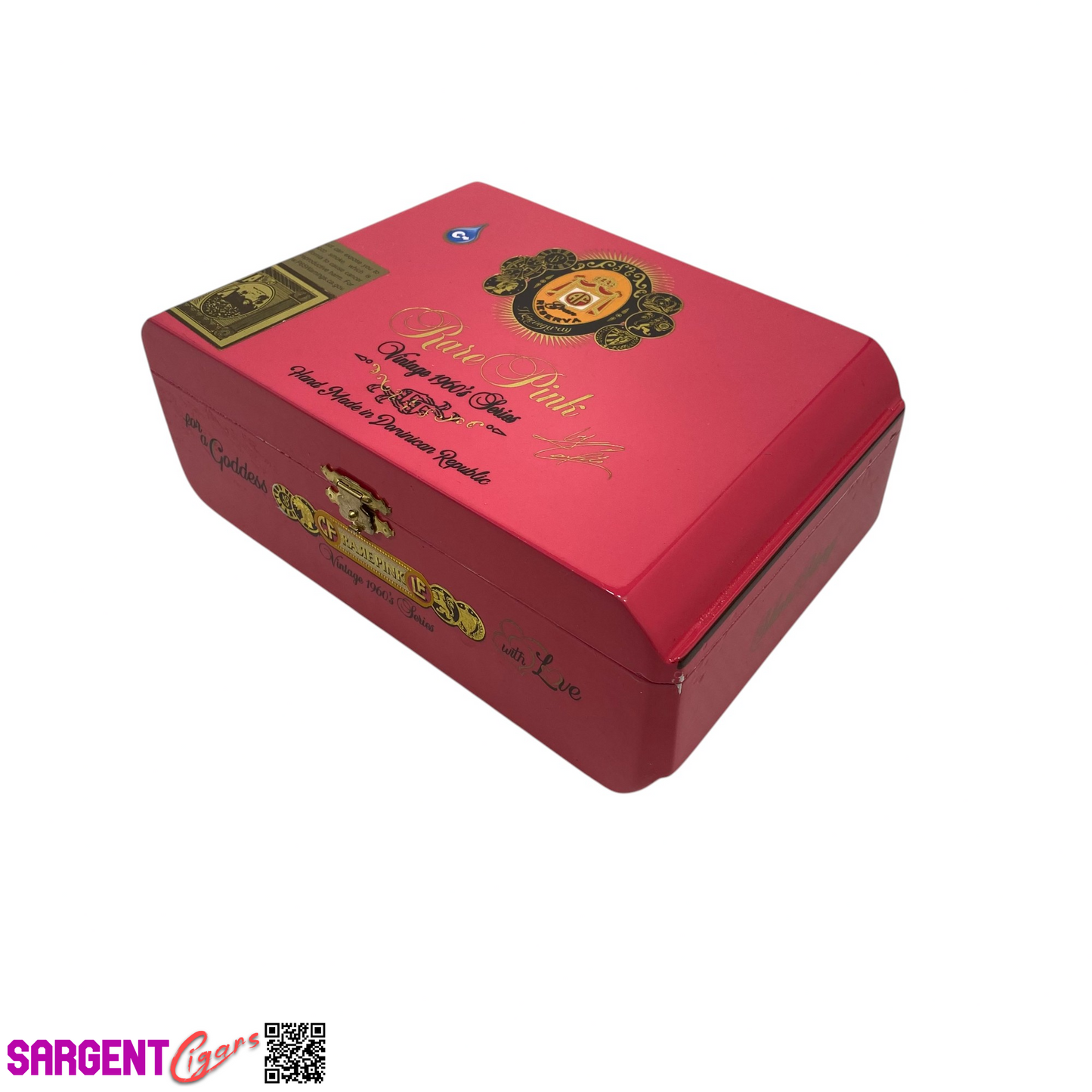 Arturo Fuente Opus X Rare Pink Short Story Empty Wooden Cigar Box 7.75x4.75x2.75 (1)