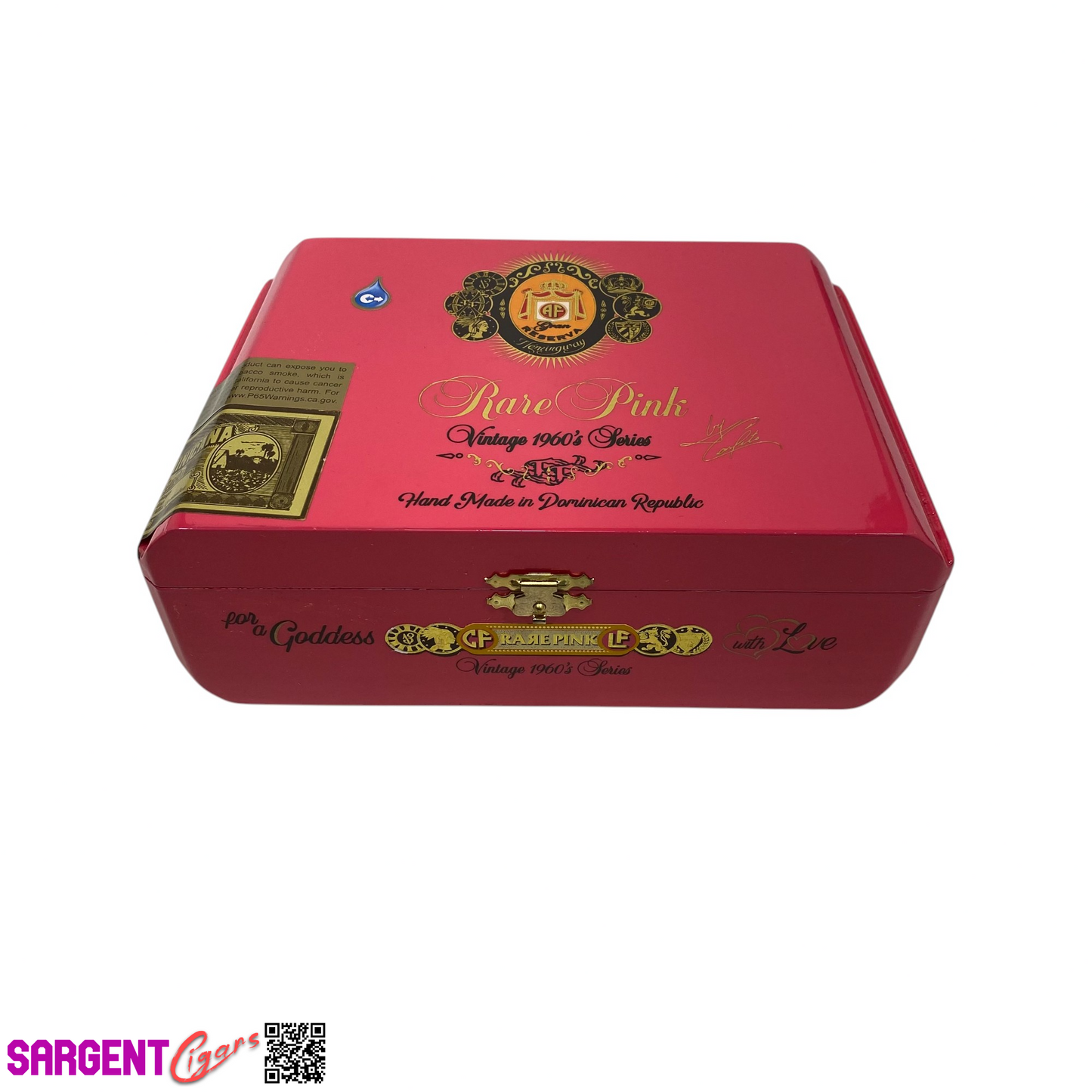 Arturo Fuente Opus X Rare Pink Short Story Empty Wooden Cigar Box 7.75x4.75x2.75 (1)