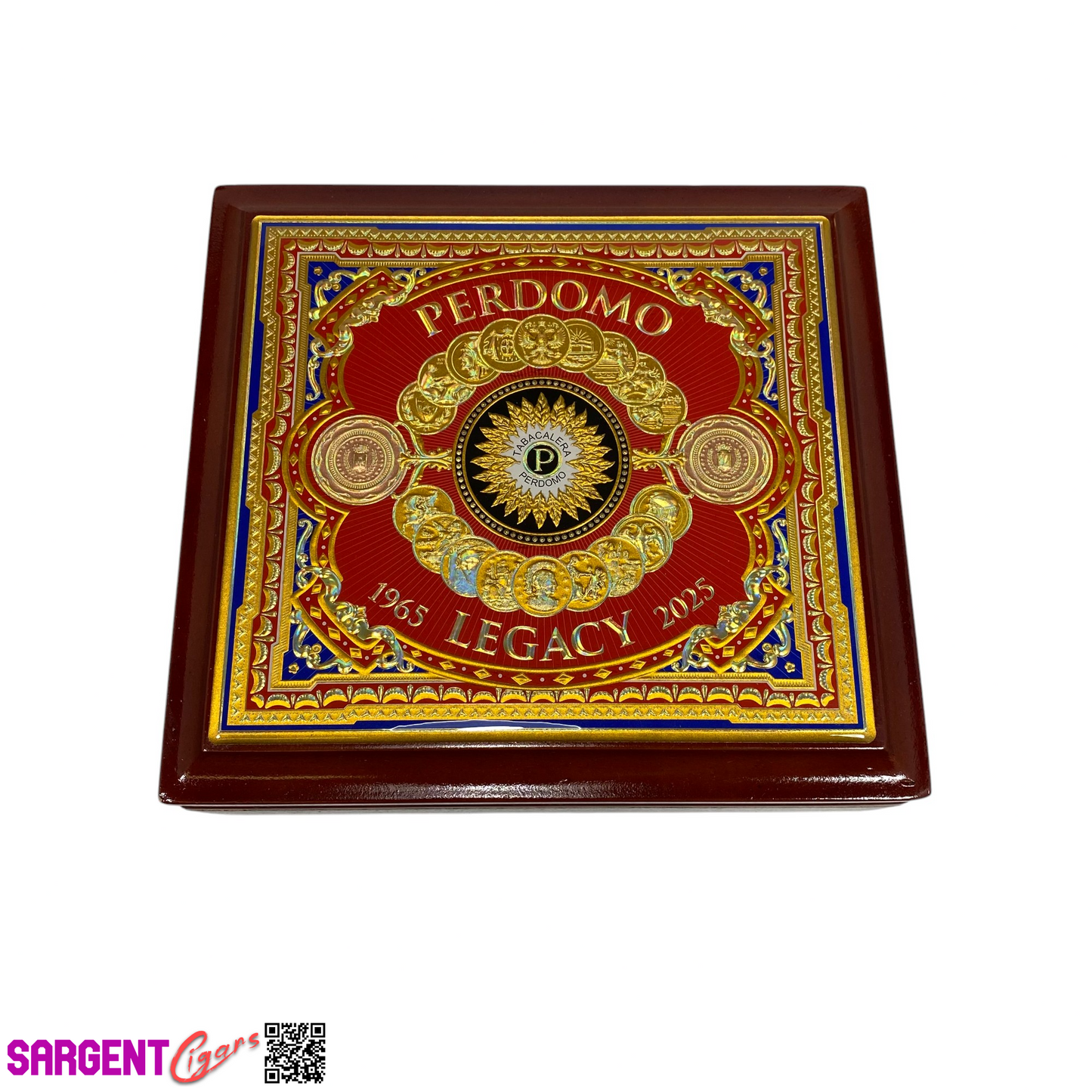 Perdomo Legacy Shade Epicure Empty Wooden Cigar Box 8x7.5x3.25