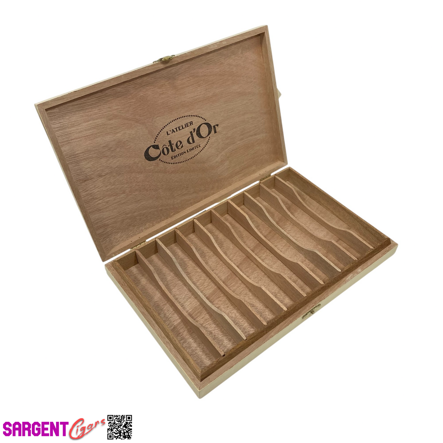 L'Atelier Cote D'Or 2019 Empty Wooden Cigar Box 10.75x7x1.25