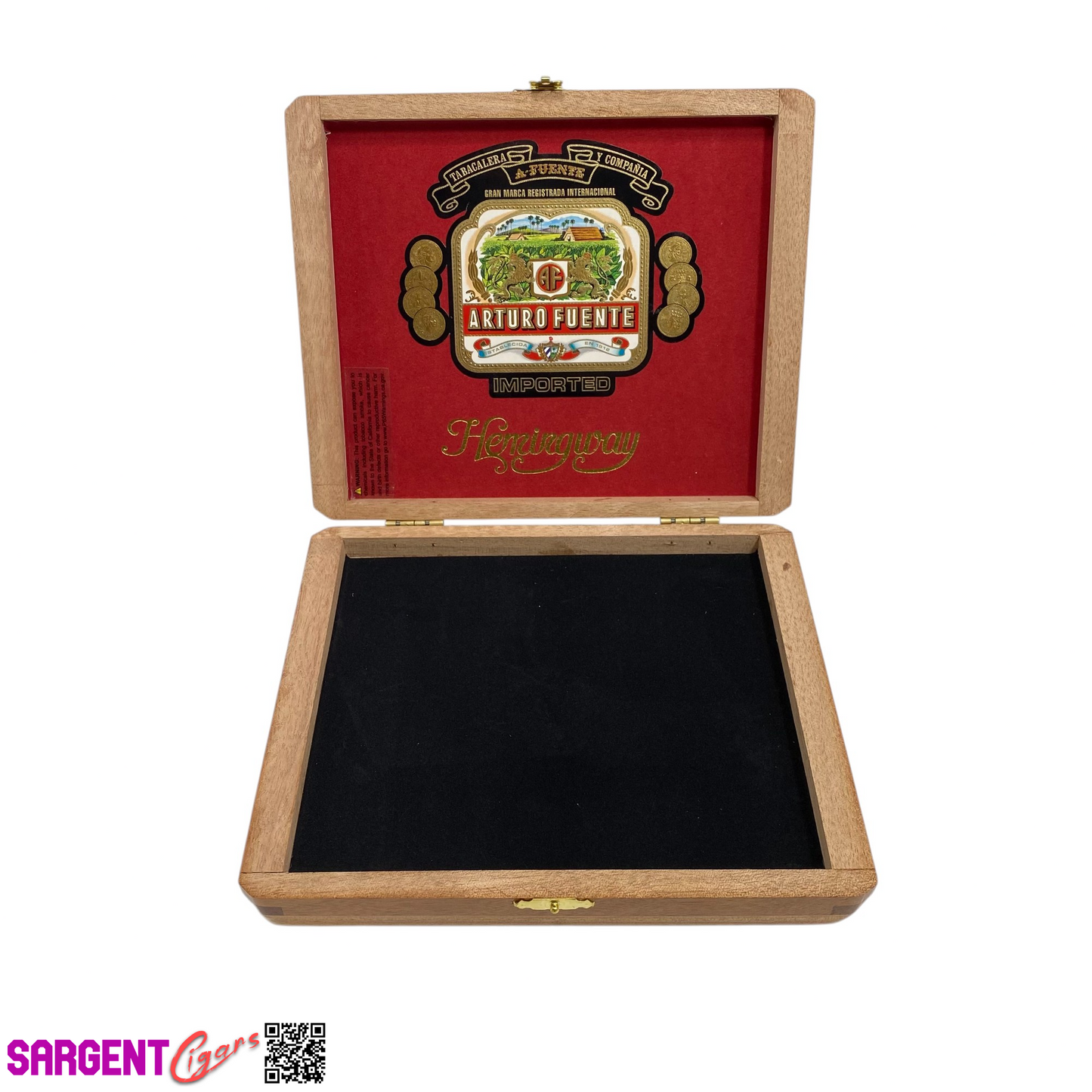 Arturo Fuente Hemingway Empty Wooden Cigar Box 8x6.75x1.5