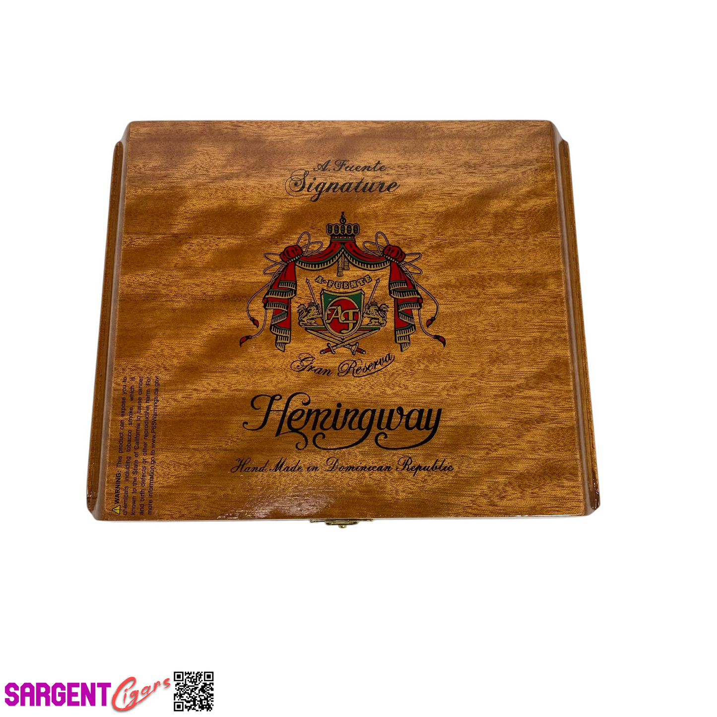 Arturo Fuente Hemingway Empty Wooden Cigar Box 8x6.75x1.5