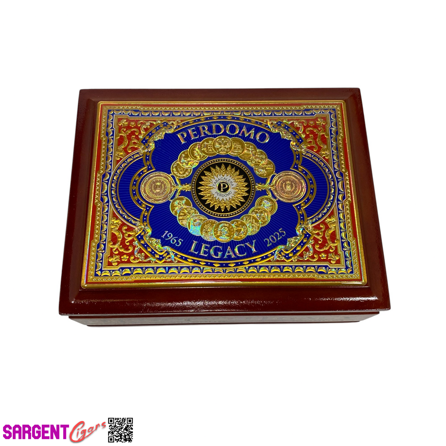 Perdomo Legacy Maduro Robusto Empty Wooden Cigar Box 8x6.25x3.25