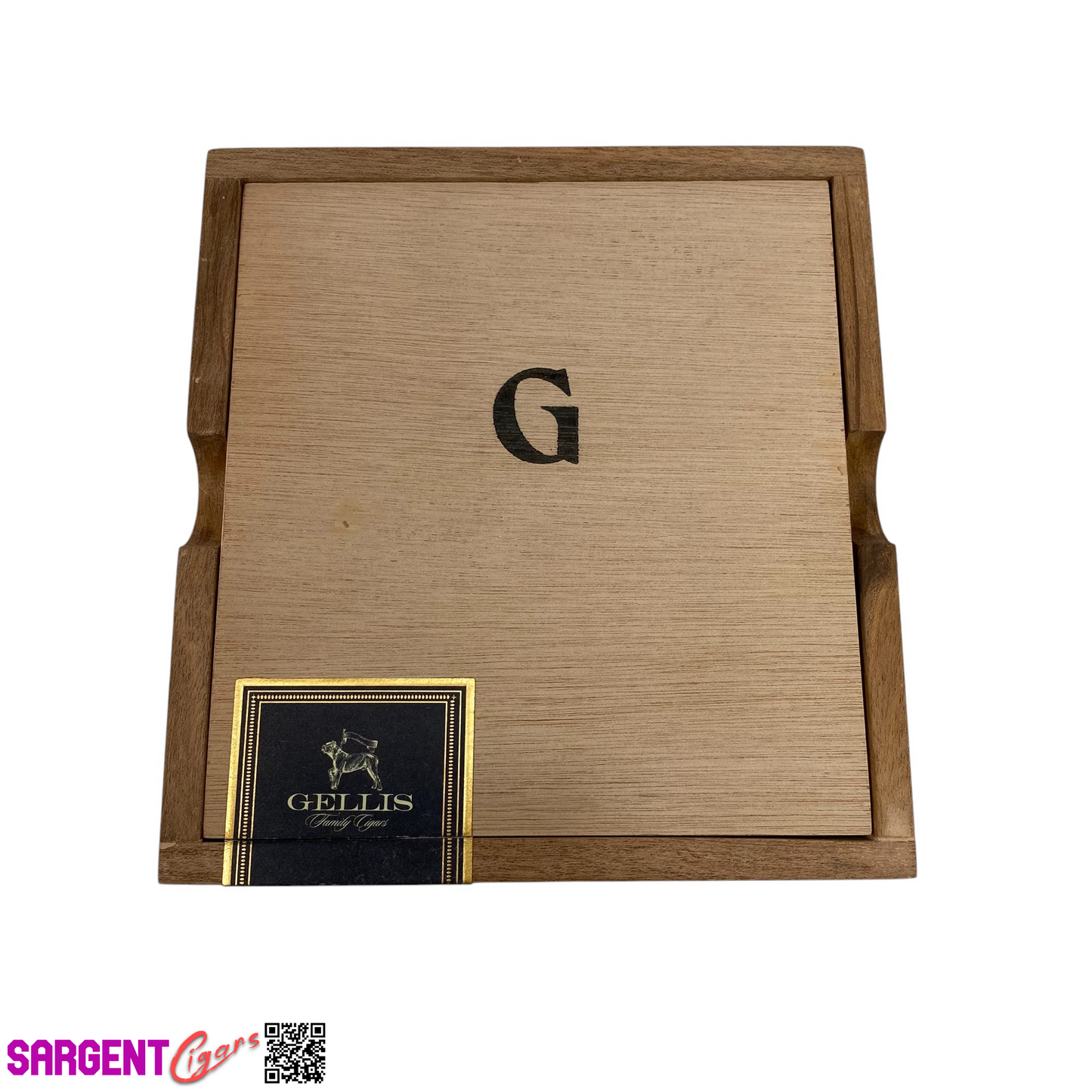 Gellis Family Cigars Toro Empty Wooden Cigar Box 7x7.5x2.25