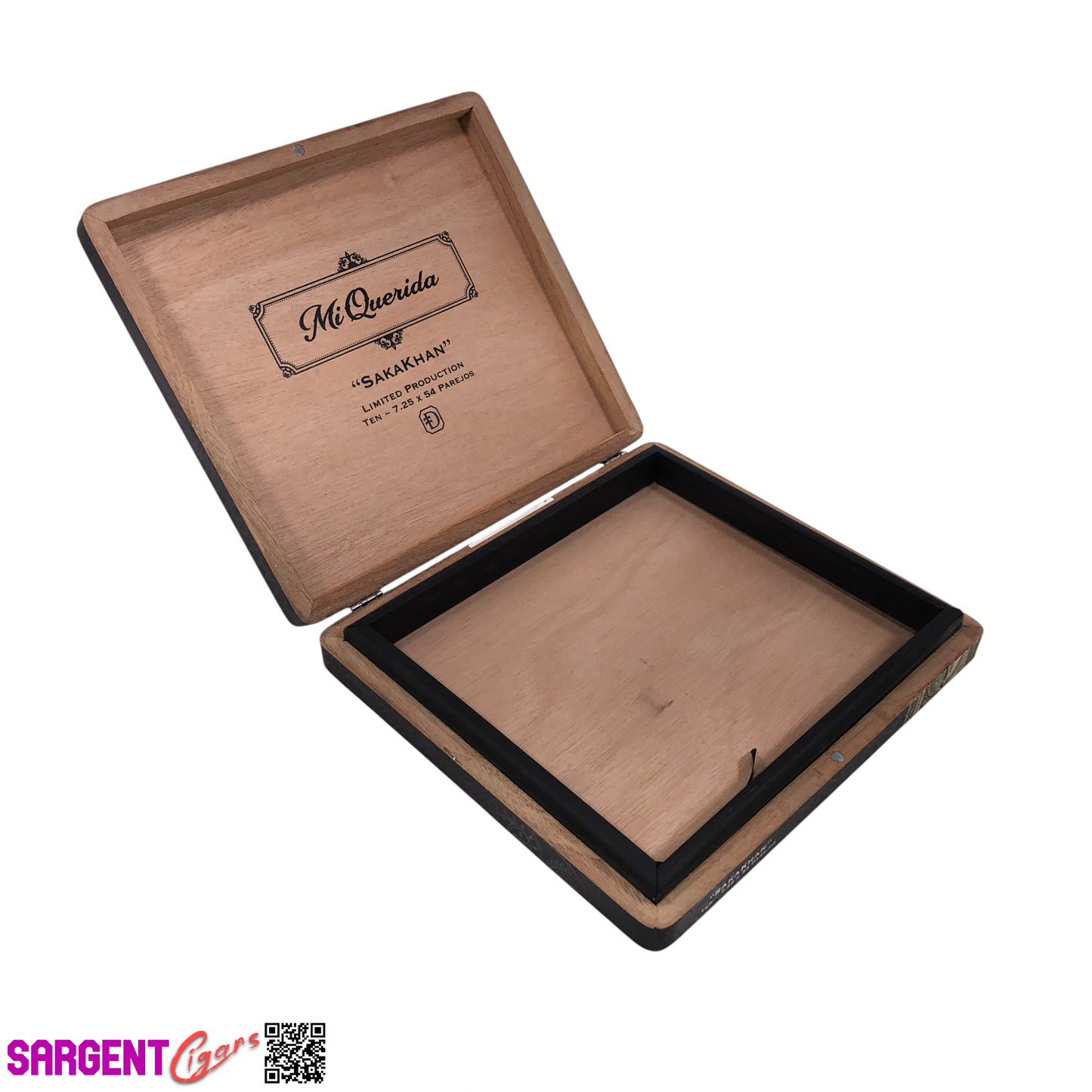 Mi Querida Sakakhan Empty Wooden Cigar Box 10x9x1.5