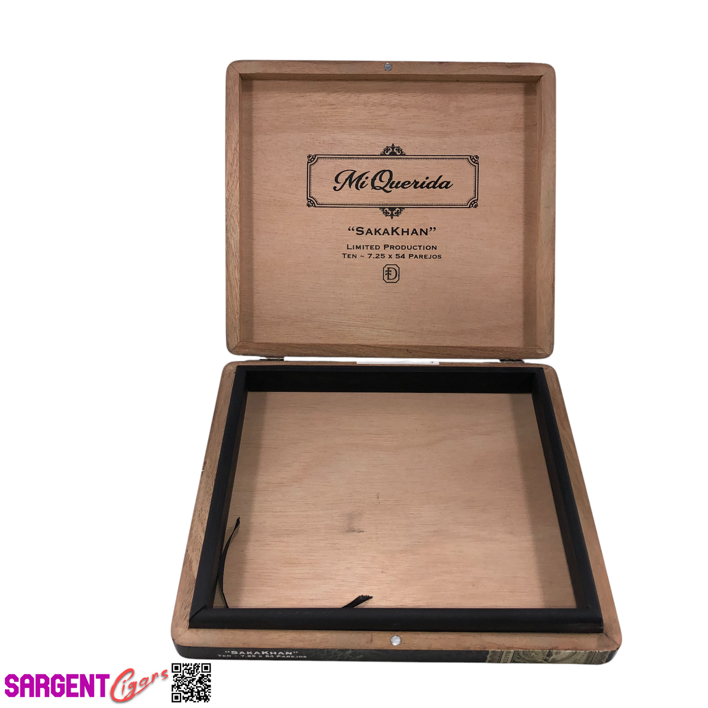 Mi Querida Sakakhan Empty Wooden Cigar Box 10x9x1.5