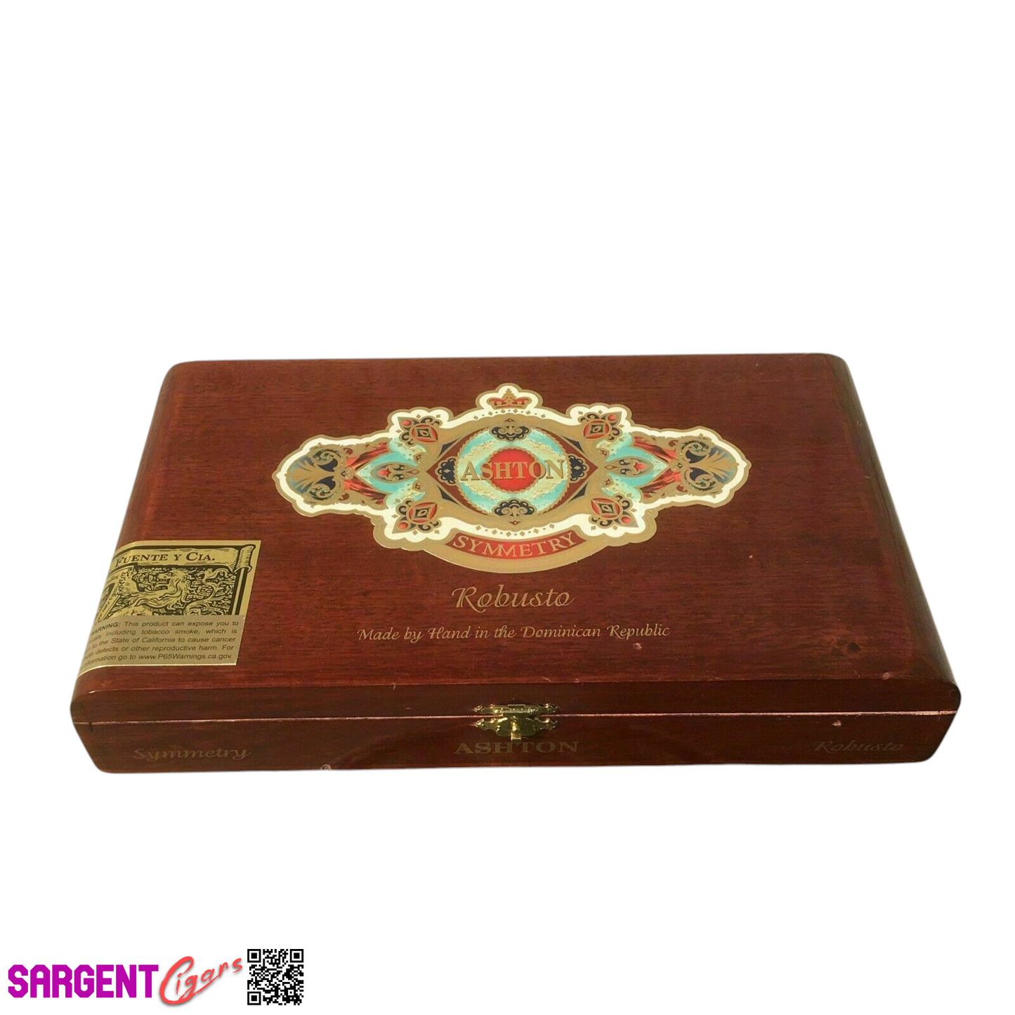 Ashton Symmetry Robusto Empty Wooden Cigar Box 11x6x2