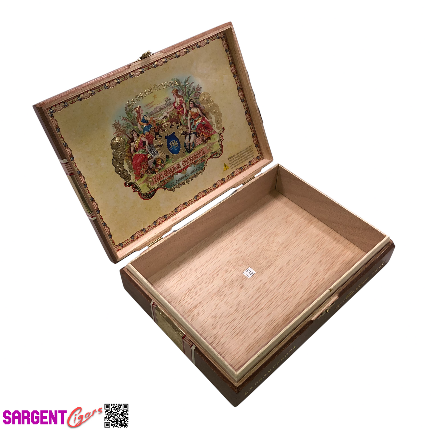 My Father Cigars La Gran Oferta Toro Gordo Empty Wooden Cigar Box 9.5x7x2.25