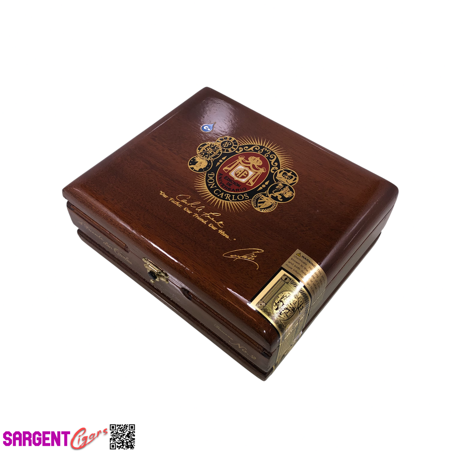 Arturo Fuente Don Carlos No2 Empty Wooden Cigar Box 8.25x6.75x3