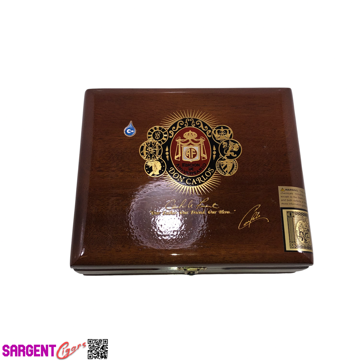 Arturo Fuente Don Carlos No2 Empty Wooden Cigar Box 8.25x6.75x3