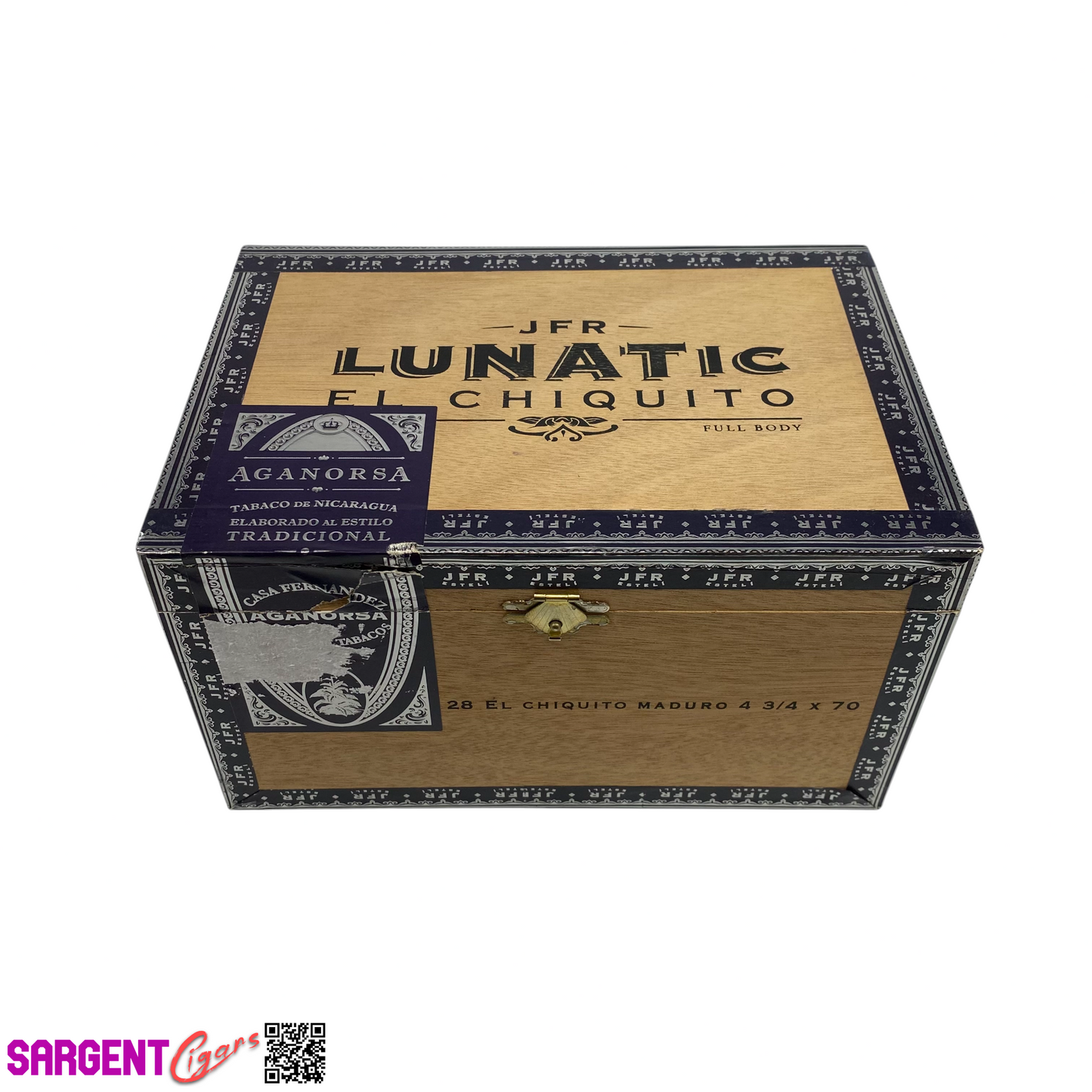 JFR Lunatic El Chiquito Casa Fernandez Empty Wooden Cigar Box 8.5x5.75x5 (1)