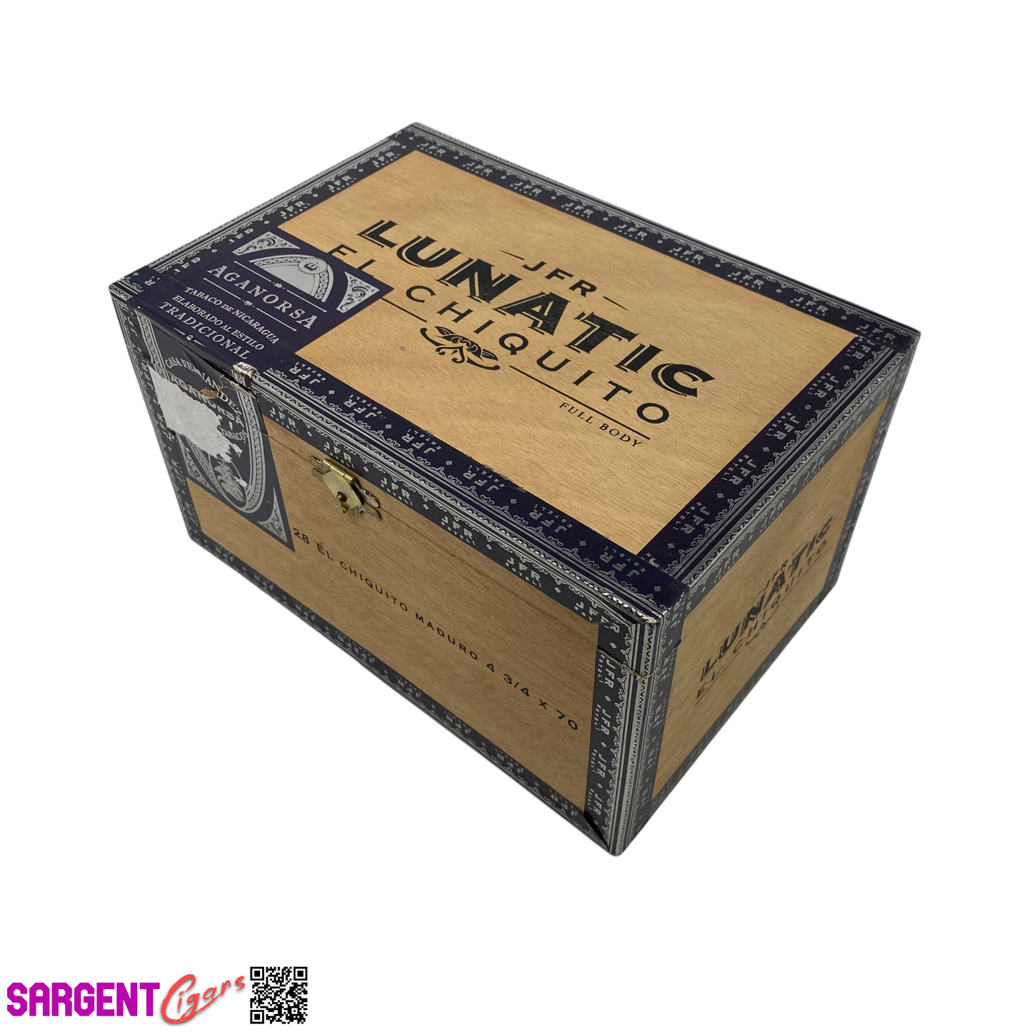 JFR Lunatic El Chiquito Casa Fernandez Empty Wooden Cigar Box 8.5x5.75x5 (1)