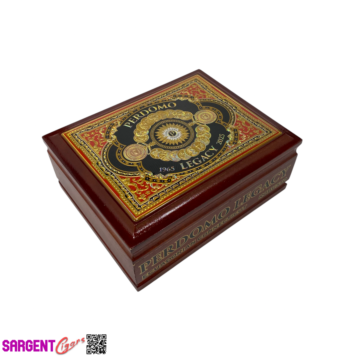 Perdomo Legacy Connecticut Robusto Empty Wooden Cigar Box 8x6.5x3.25