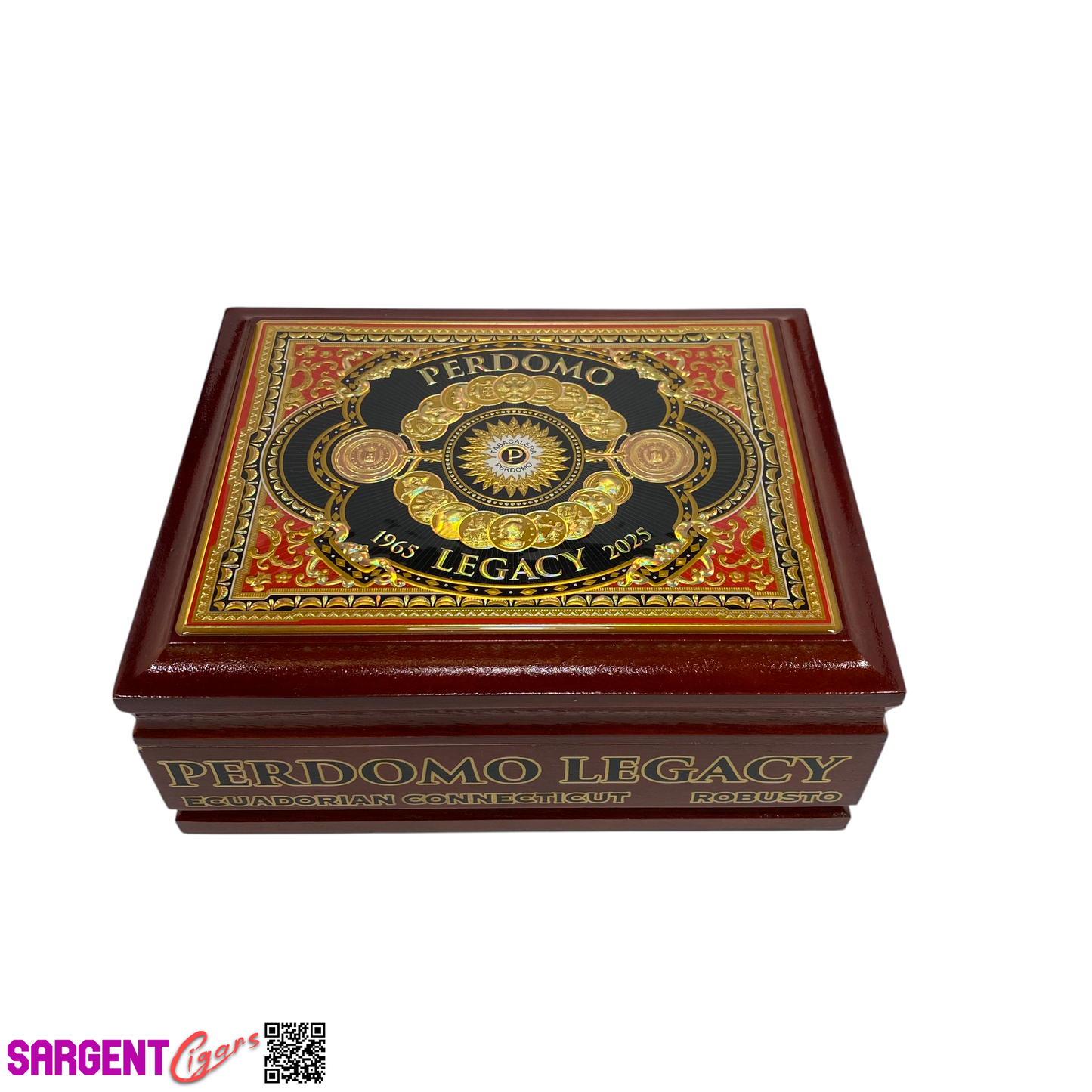 Perdomo Legacy Connecticut Robusto Empty Wooden Cigar Box 8x6.5x3.25