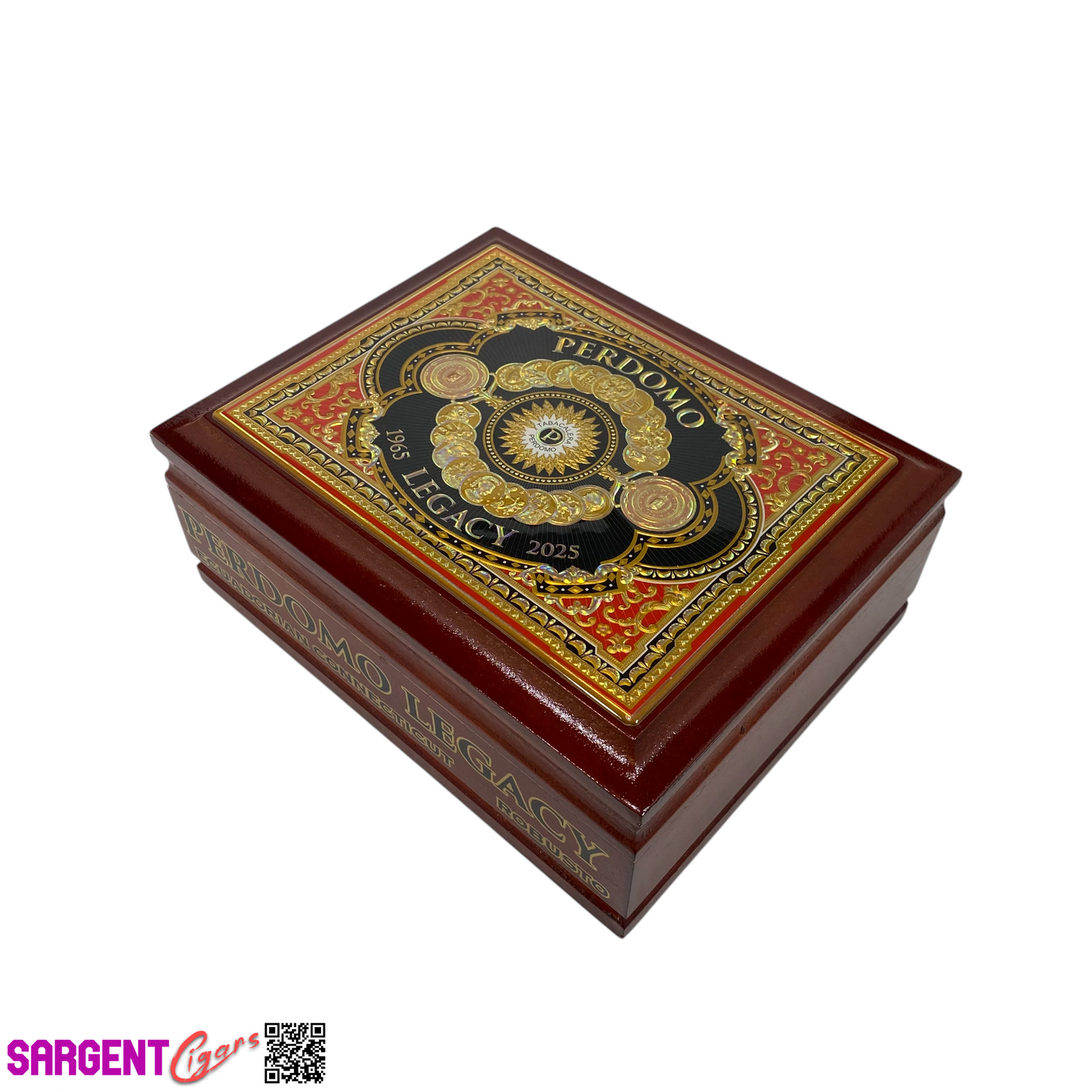Perdomo Legacy Connecticut Robusto Empty Wooden Cigar Box 8x6.5x3.25