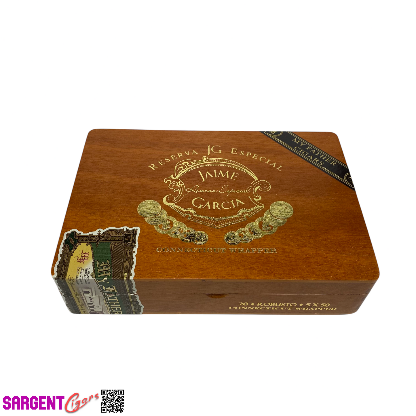 Jaime Garcia Conn Robusto Empty Wooden Cigar Box 8.5x6x2