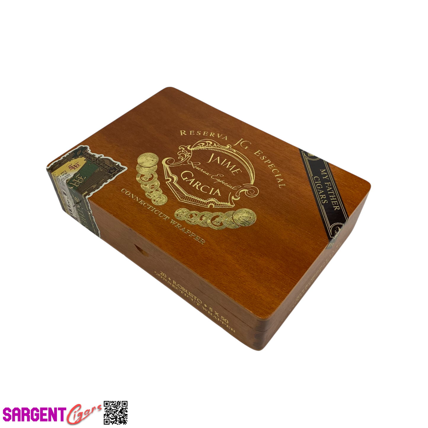 Jaime Garcia Conn Robusto Empty Wooden Cigar Box 8.5x6x2