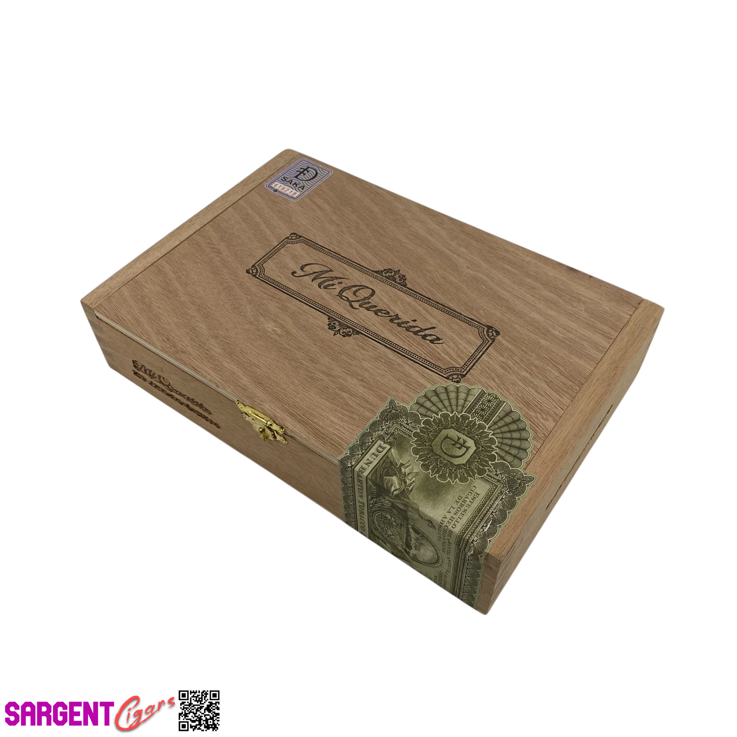 Mi Querida Ancho Corto Empty Wooden Cigar Box 9x6x2