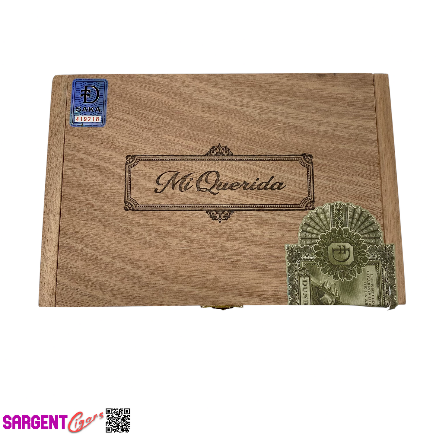 Mi Querida Ancho Corto Empty Wooden Cigar Box 9x6x2