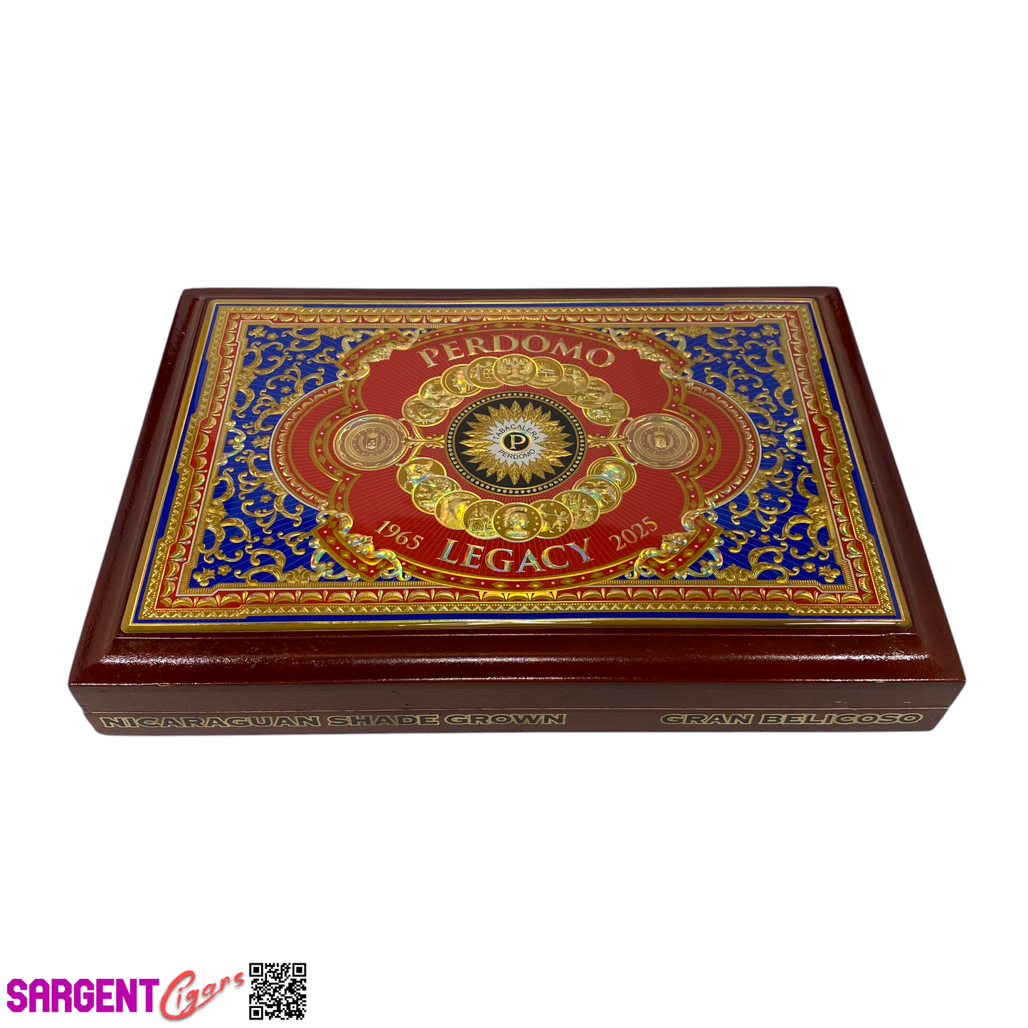Perdomo Legacy Shade Belicoso Empty Wooden Cigar Box 10.75x7.25x1.5