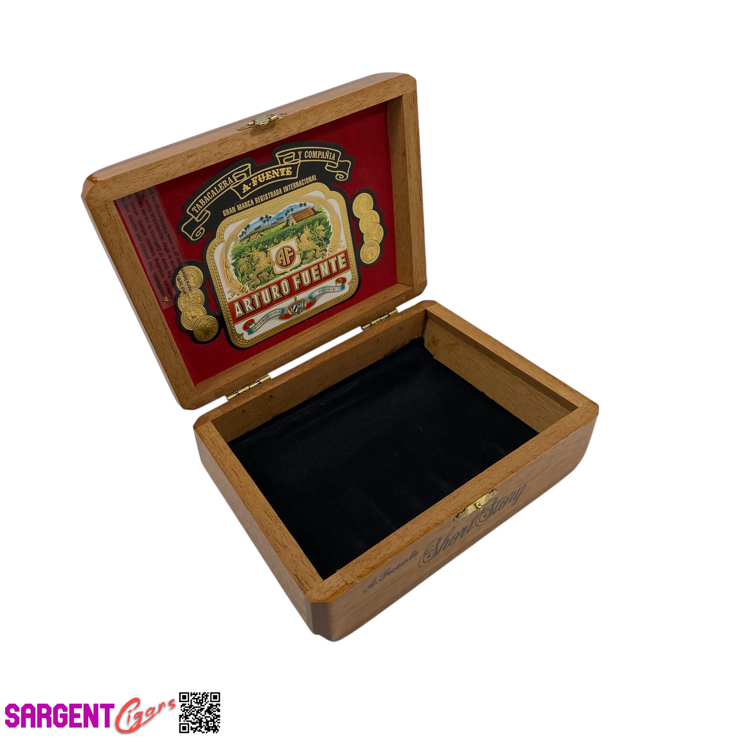 Arturo Fuente Short Story Empty Wooden Cigar Box 7x5x2.5