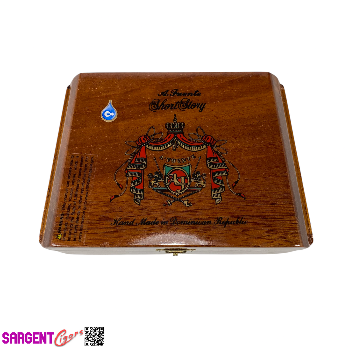 Arturo Fuente Short Story Empty Wooden Cigar Box 7x5x2.5