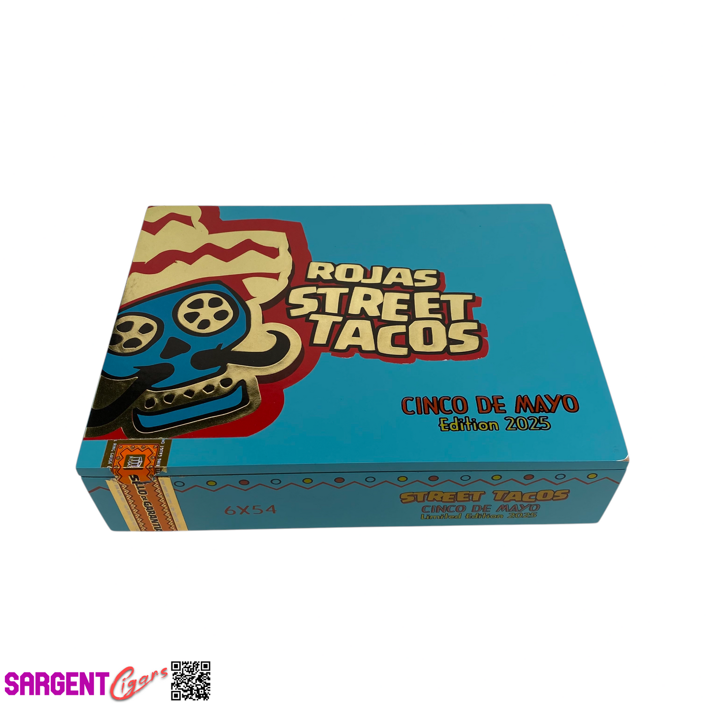 Rojas Street Taco 2025 Empty Wooden Cigar Box 8.75x6.75x2