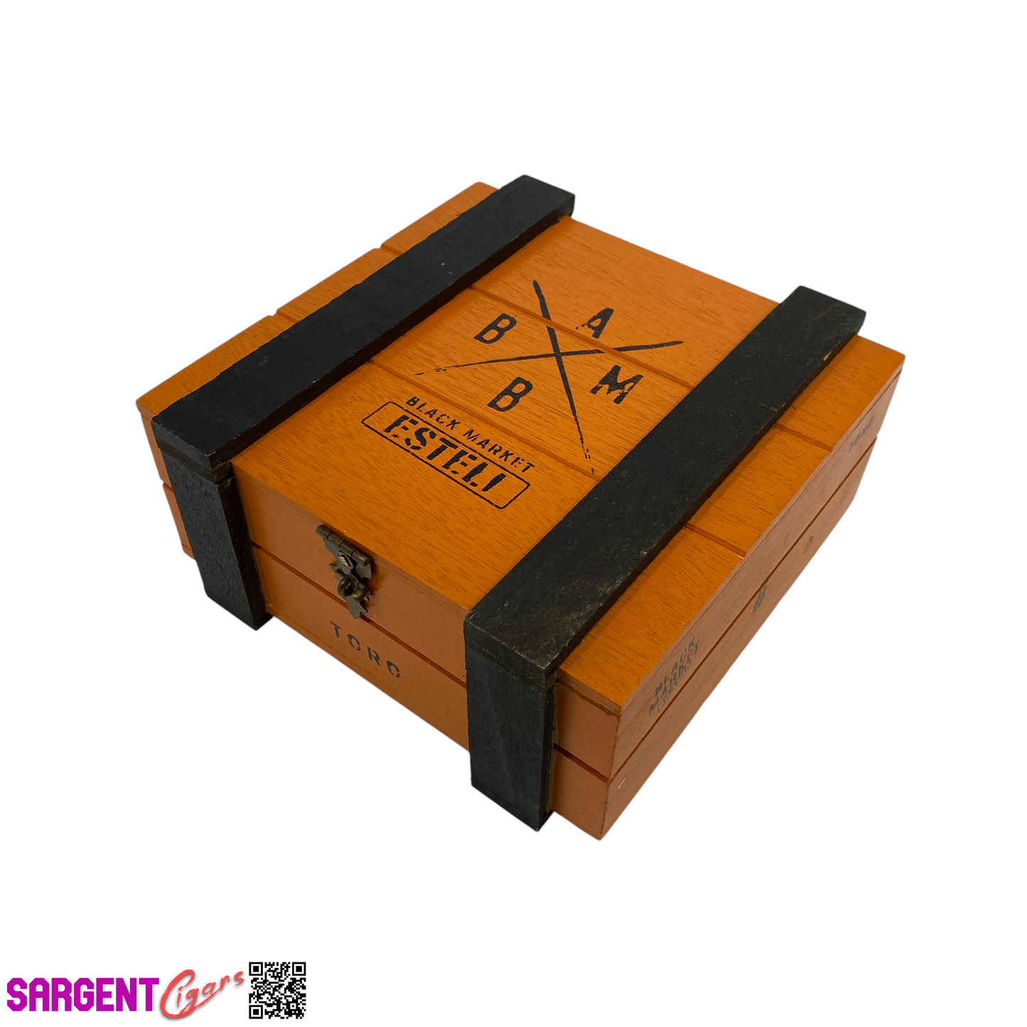 Alec Bradley Black Market Esteli Toro Empty Wooden Cigar Box 7x7.5x3.5