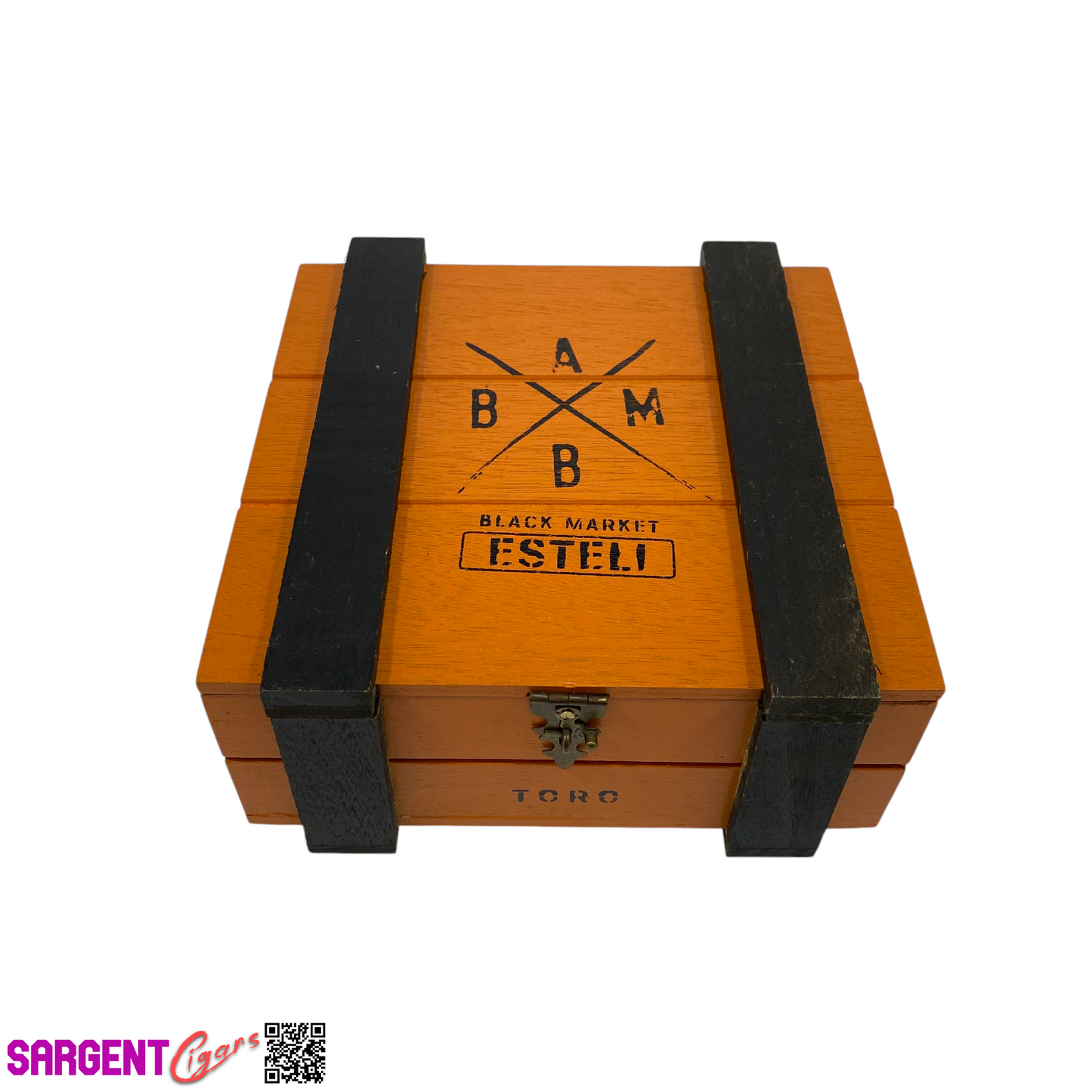 Alec Bradley Black Market Esteli Toro Empty Wooden Cigar Box 7x7.5x3.5