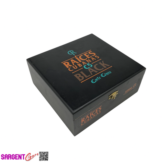 Raices C5 Black Gordo Empty Wooden Cigar Box 7.5x7x3