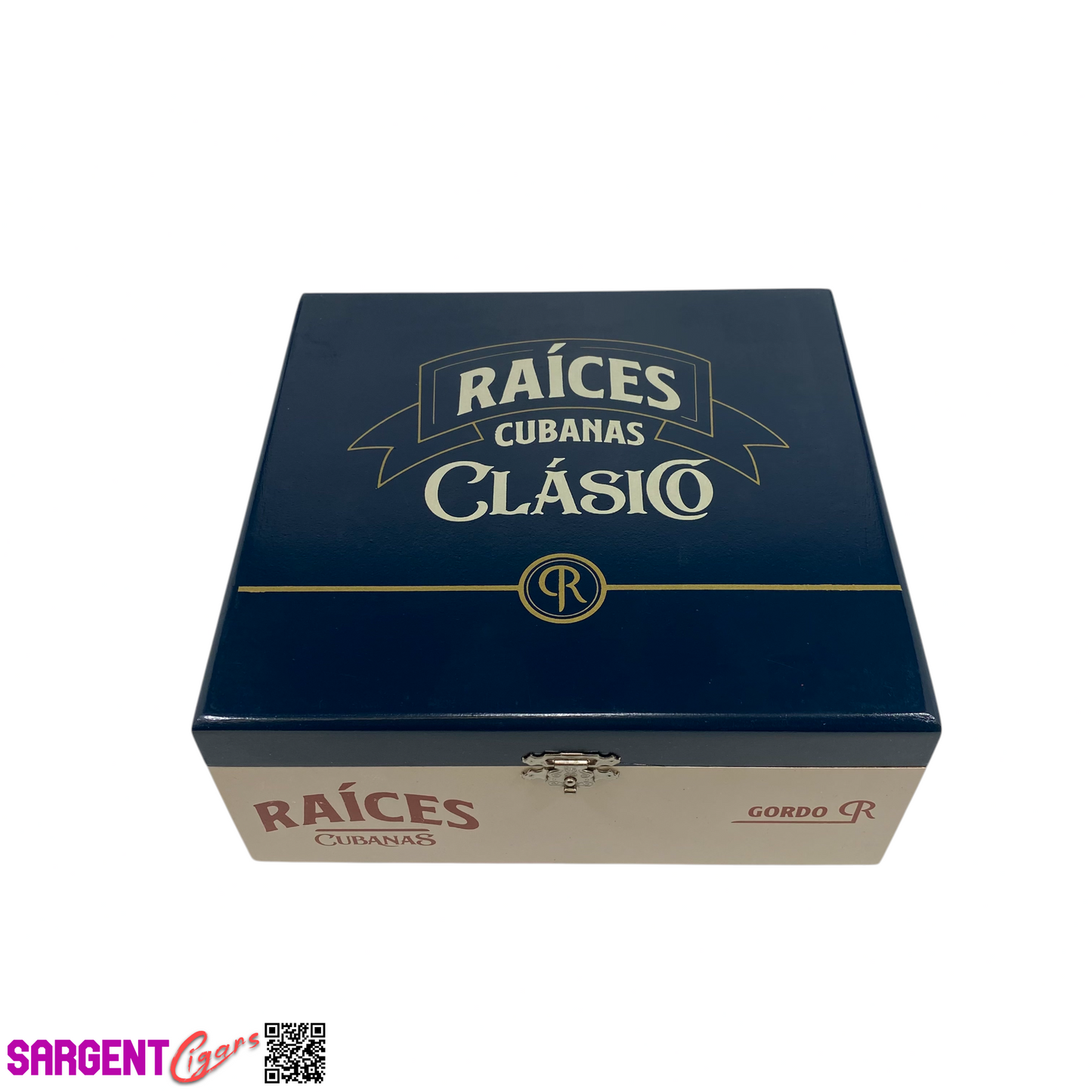 Raices Clasico Gordo Empty Wooden Cigar Box 7.5x7x3