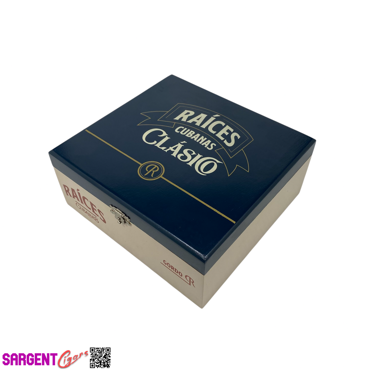 Raices Clasico Gordo Empty Wooden Cigar Box 7.5x7x3